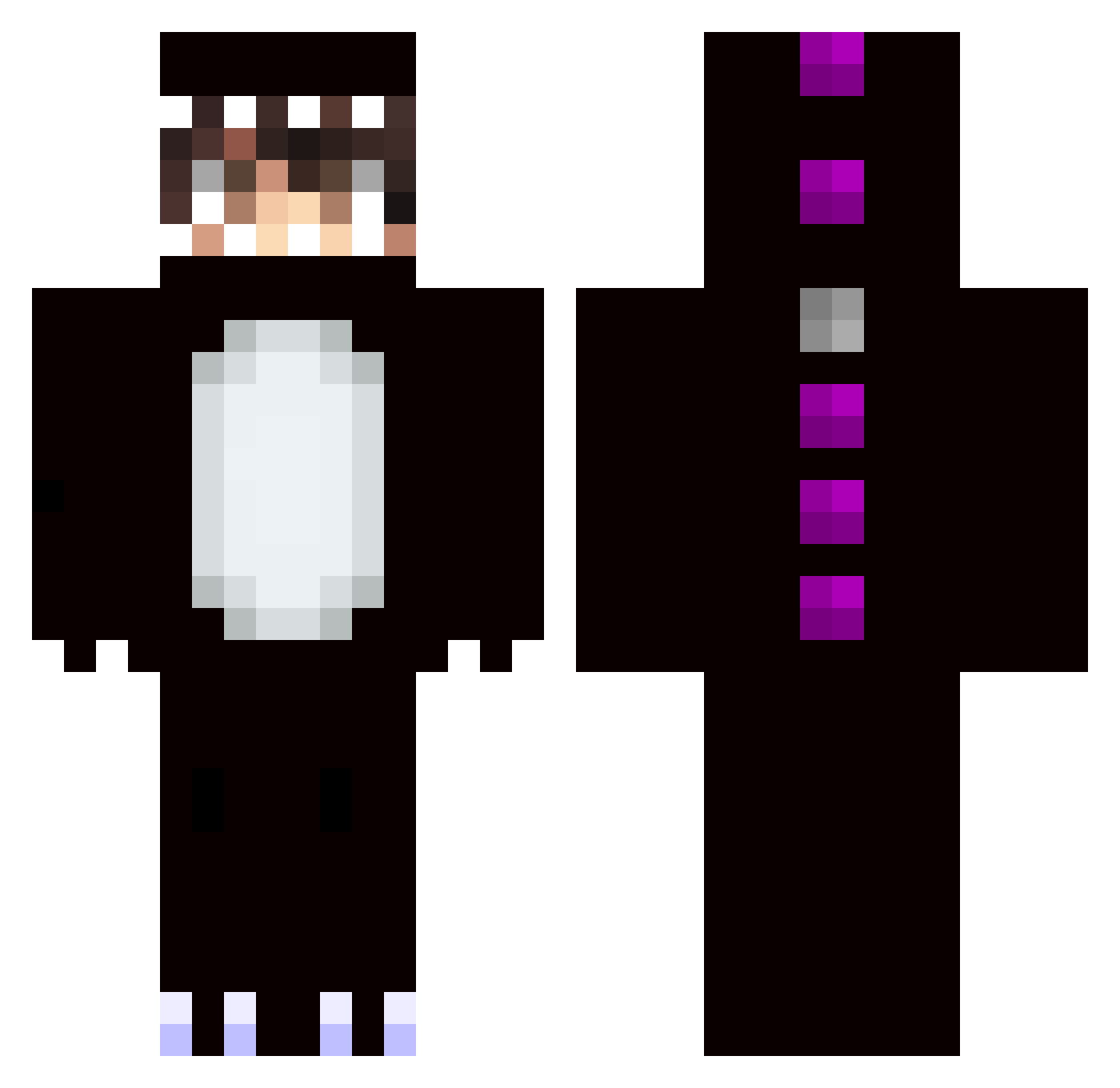 Zonix09 Minecraft skin, front and back view