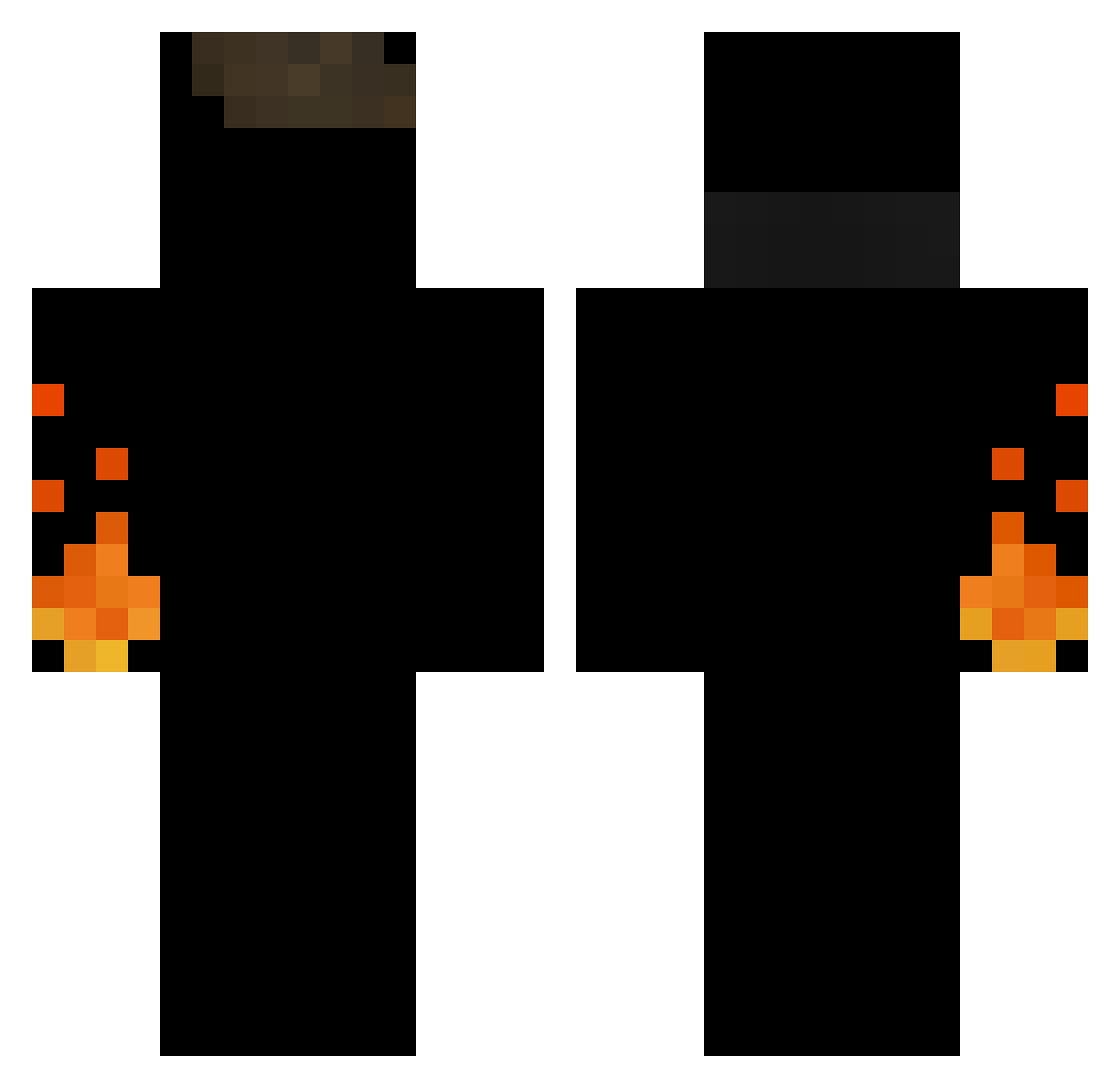 Blipped Minecraft skin, front and back view