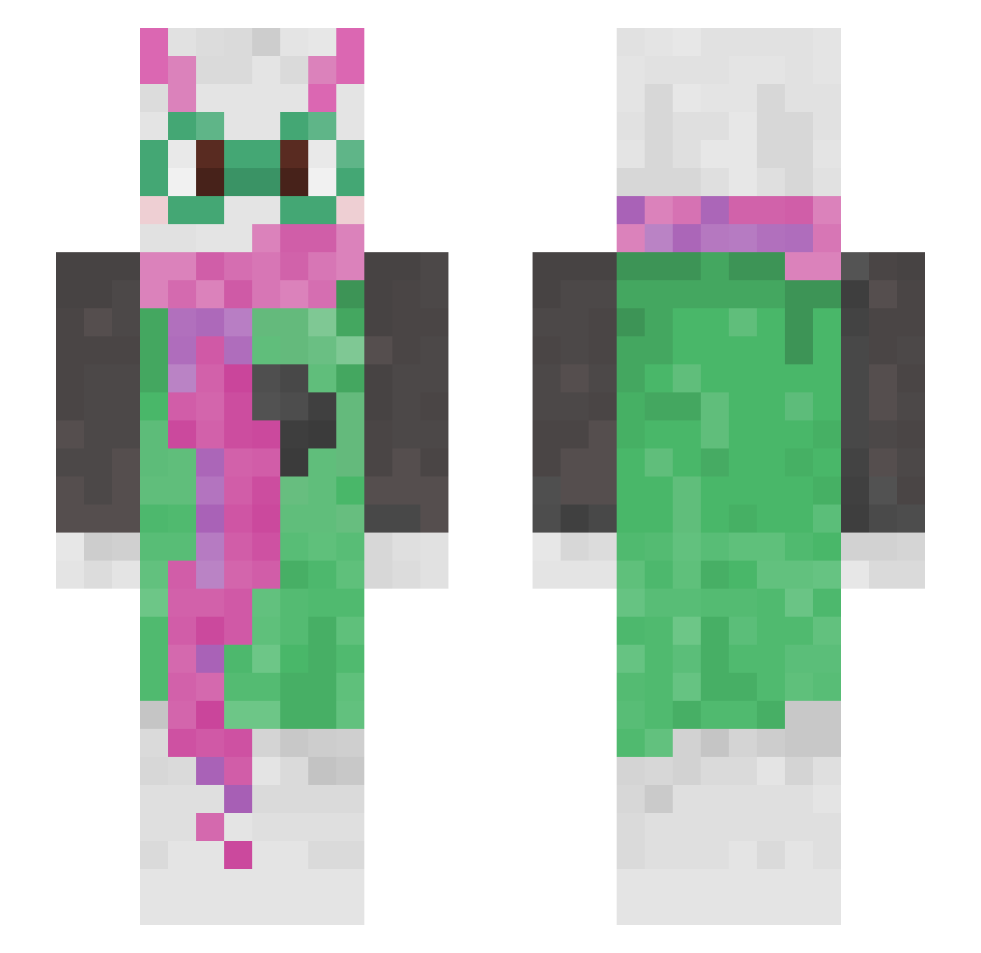 WesternEar768 Minecraft skin, front and back view