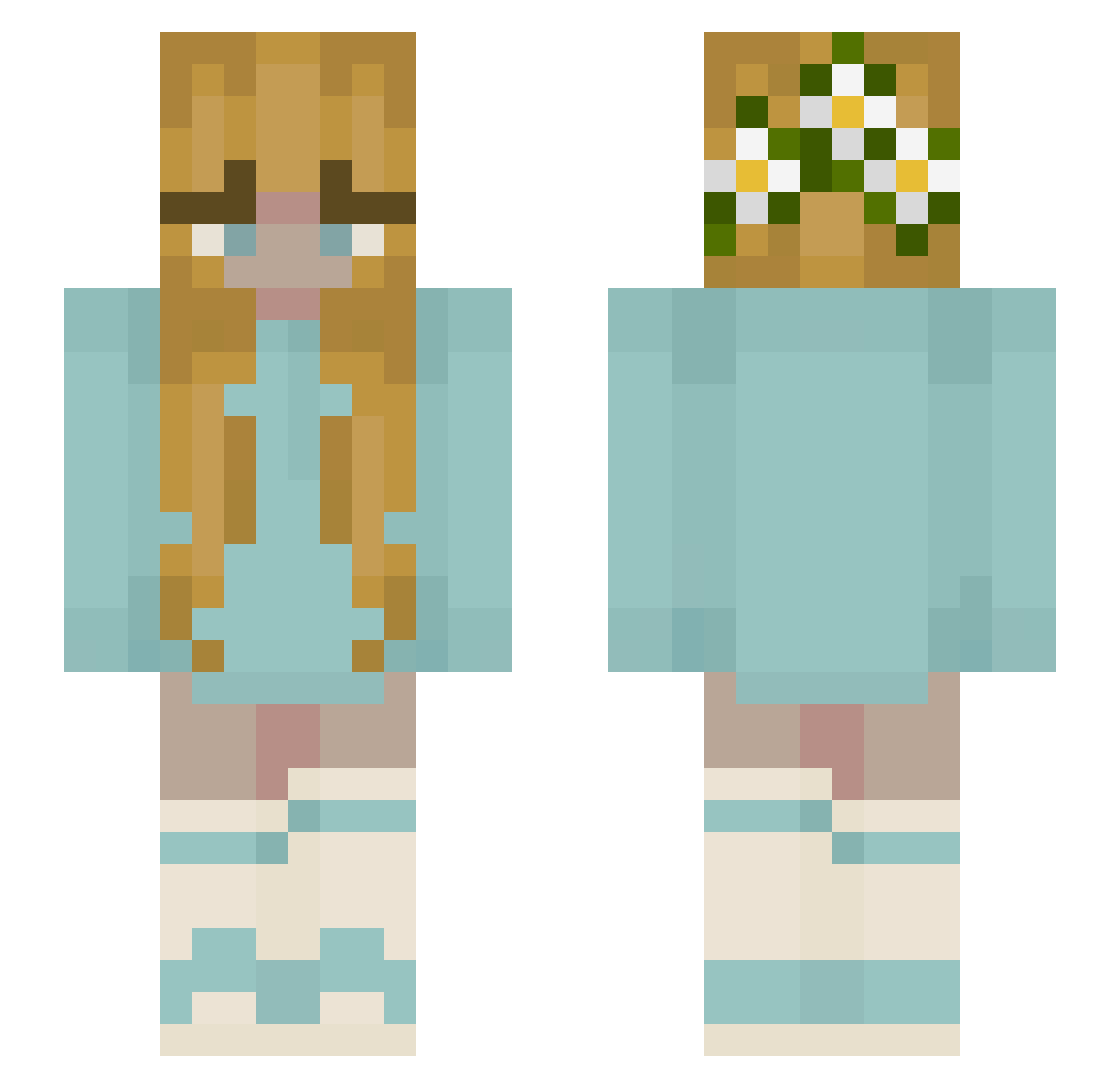 _tal_b Minecraft skin, front and back view