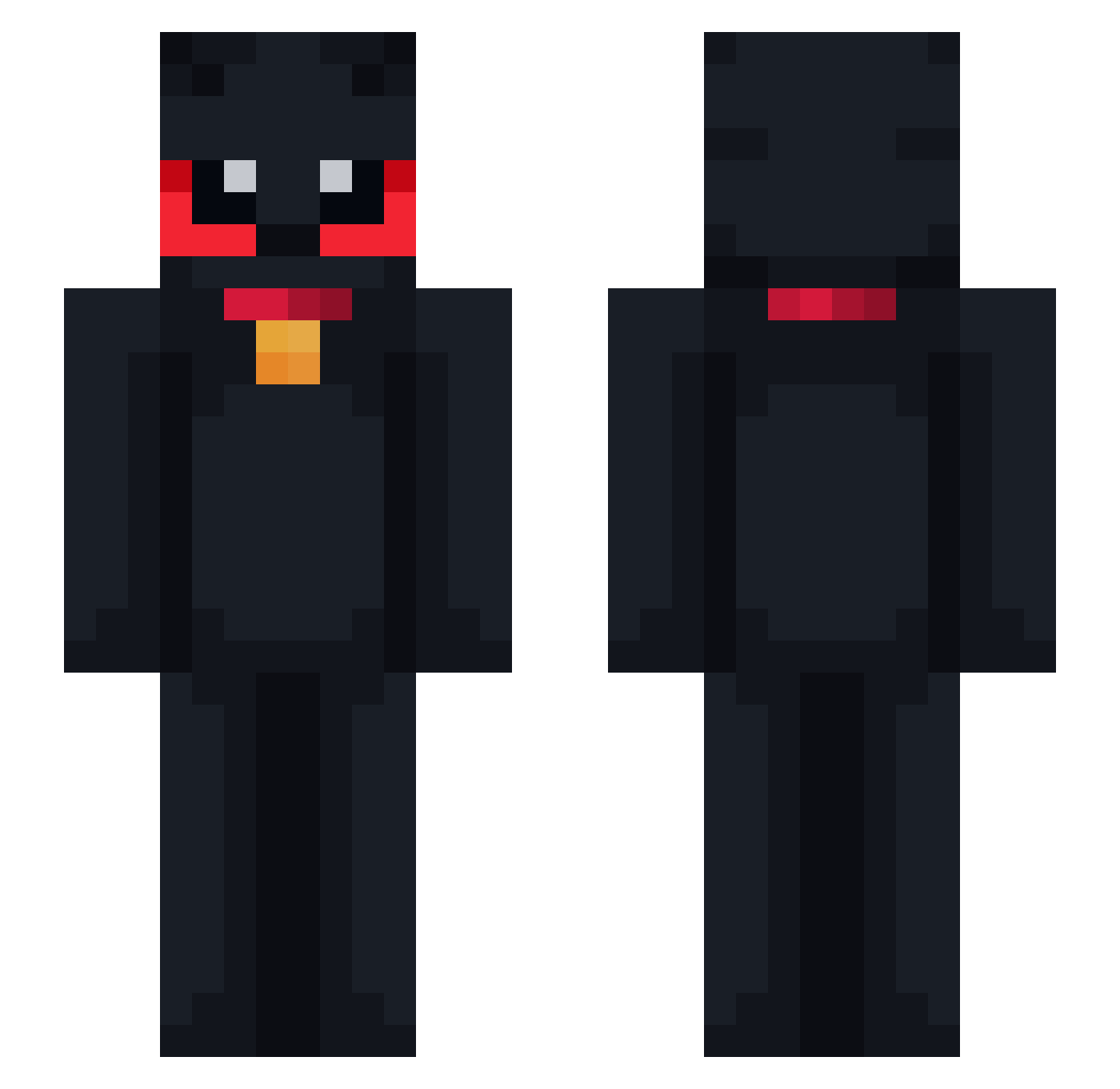 xltr Minecraft skin, front and back view
