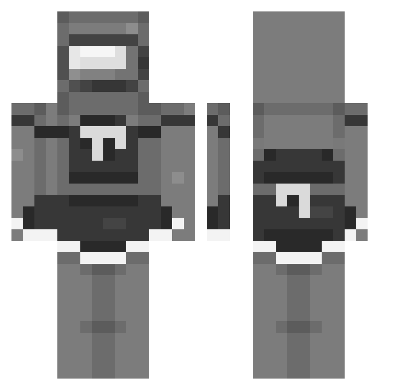 CaderasDestroyer Minecraft skin, front and back view