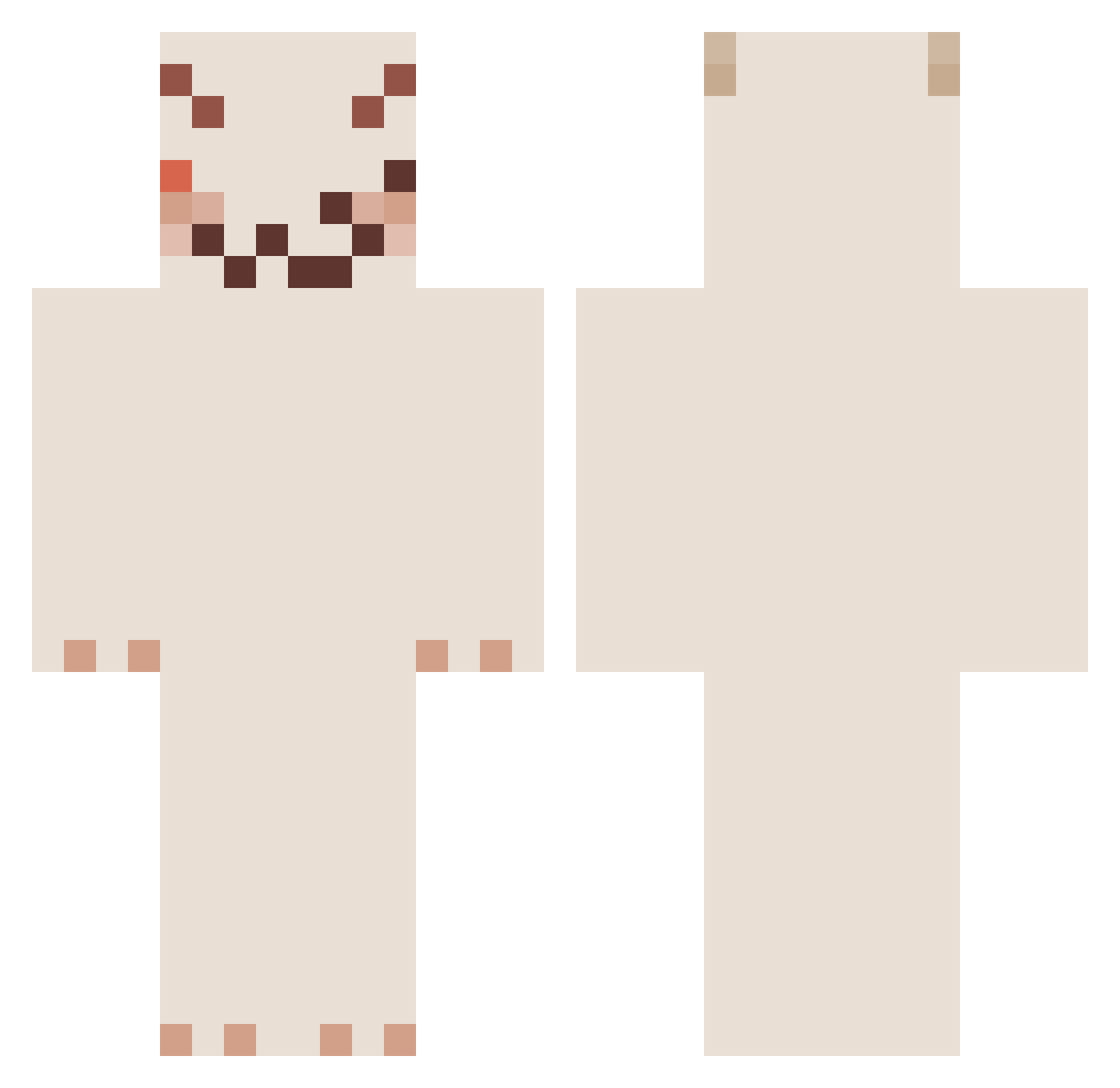 Taro_inoue Minecraft skin, front and back view