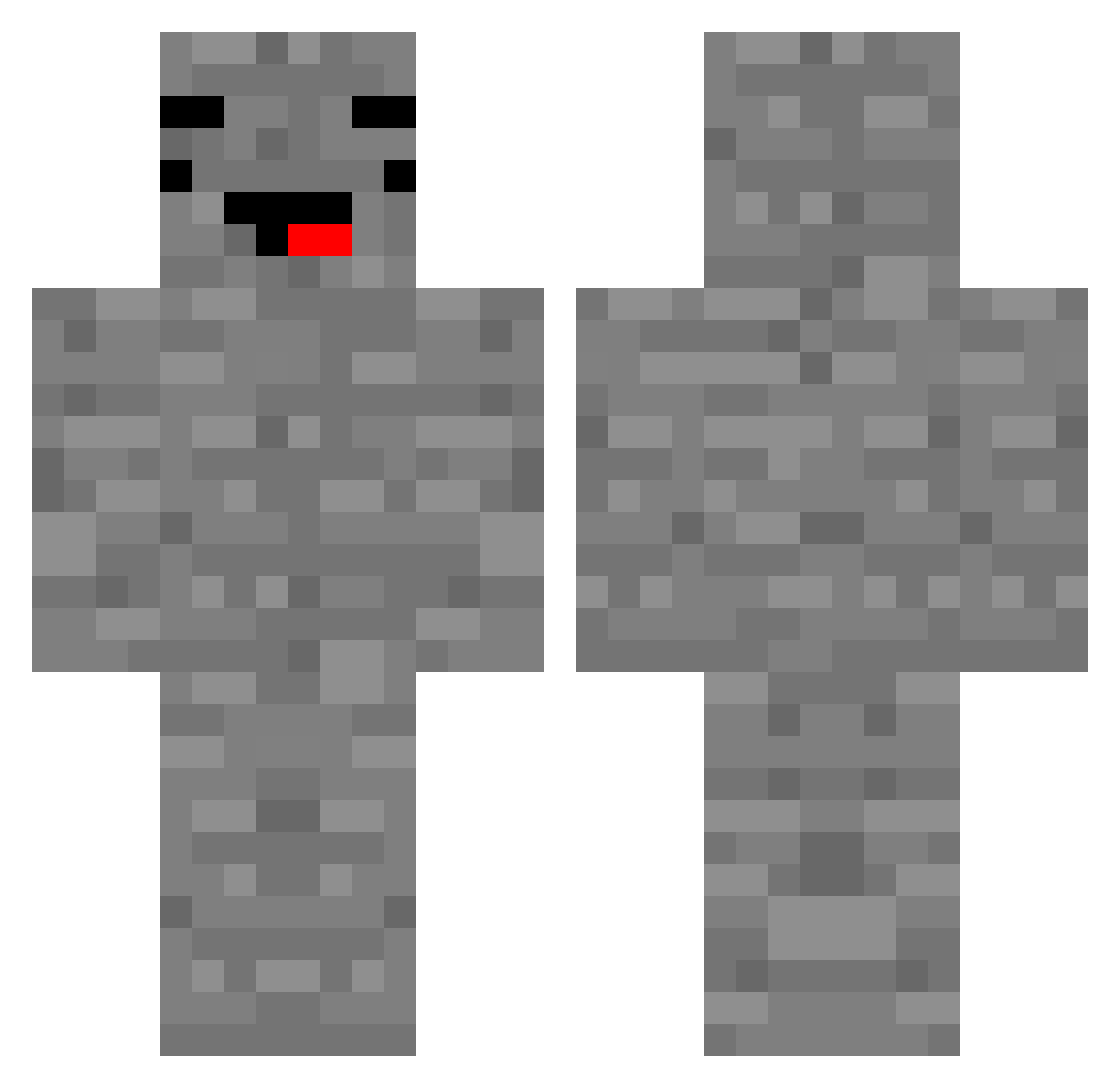 YTH666H Minecraft skin, front and back view