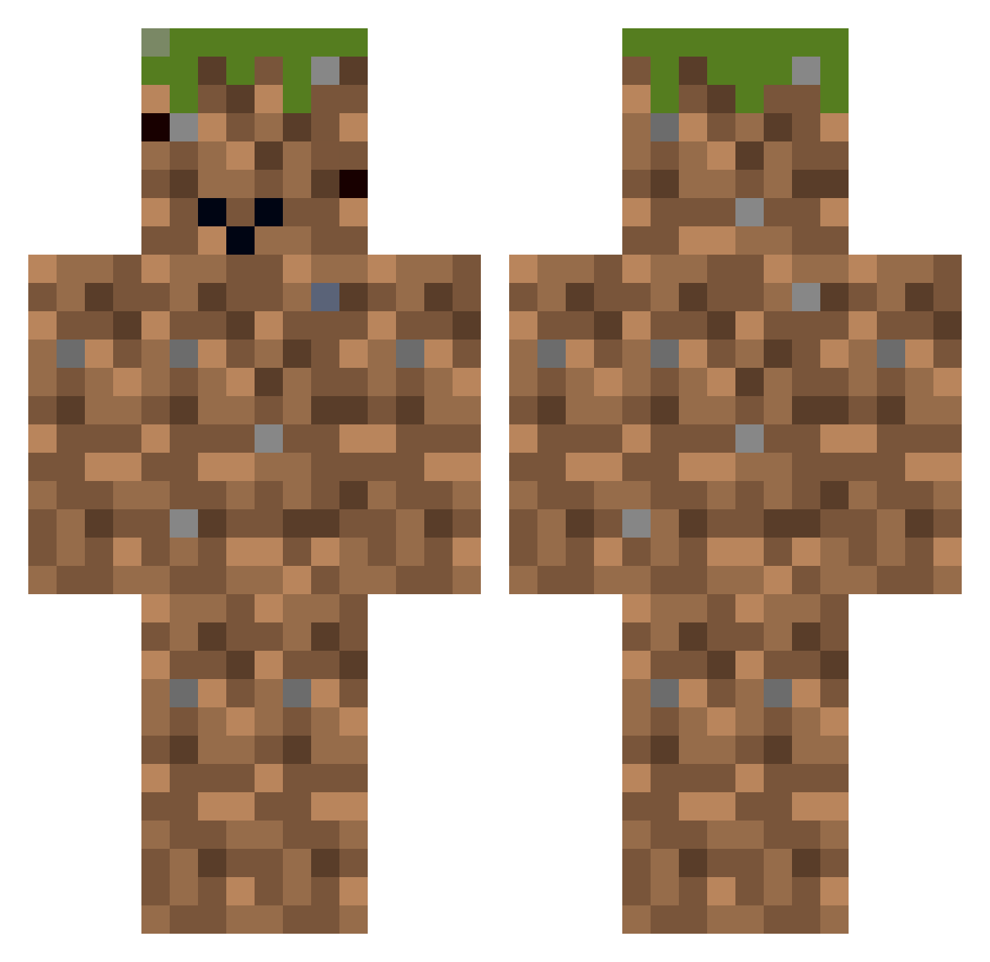 kryze00 Minecraft skin, front and back view