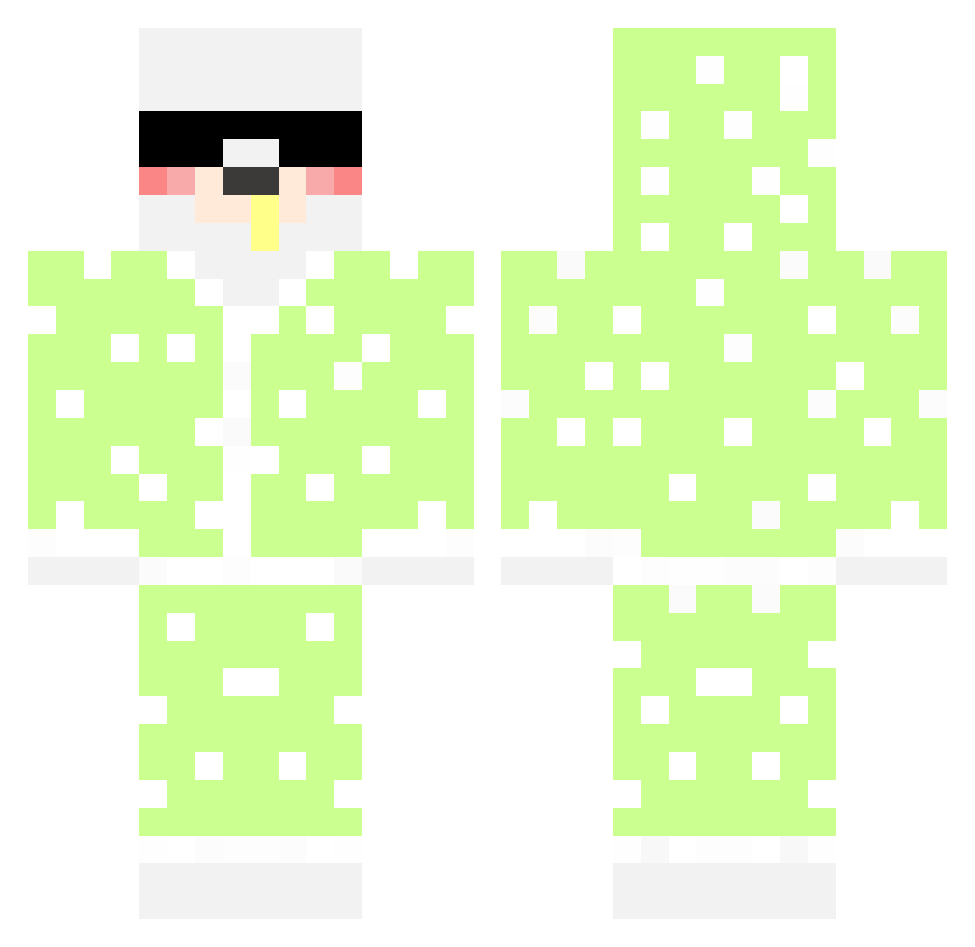 JJS1128 Minecraft skin, front and back view