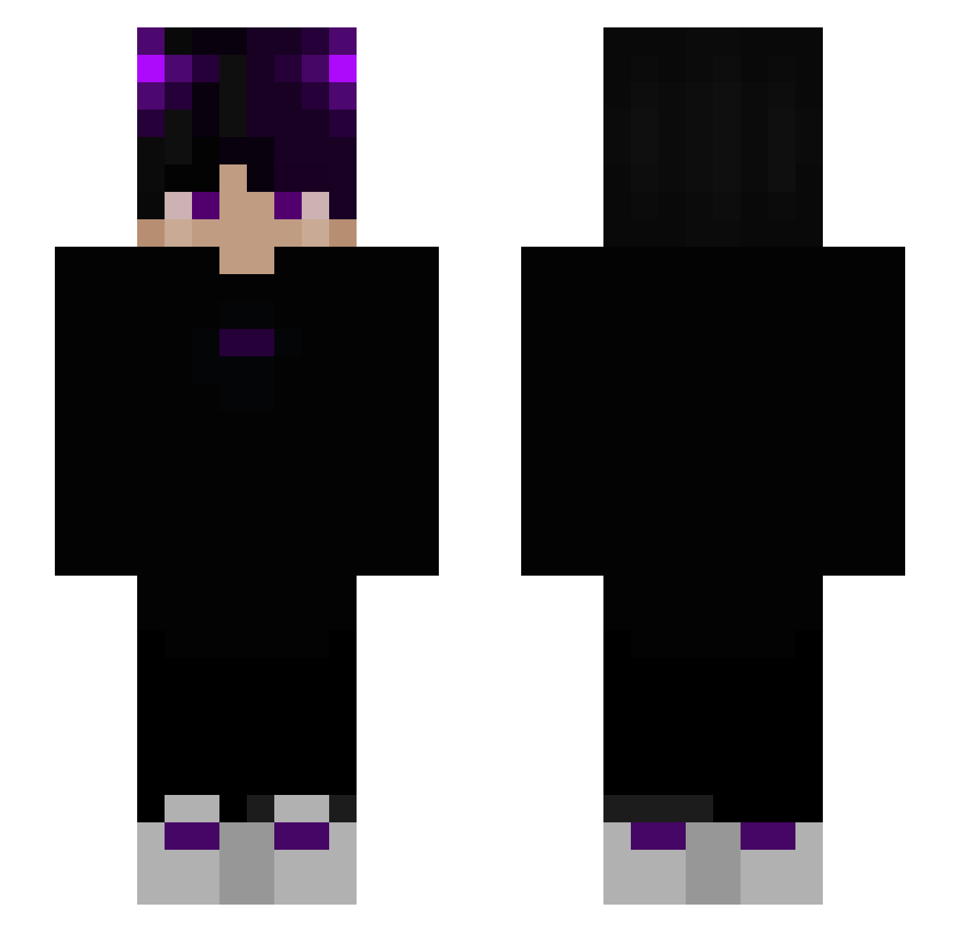 Toadely Minecraft skin, front and back view