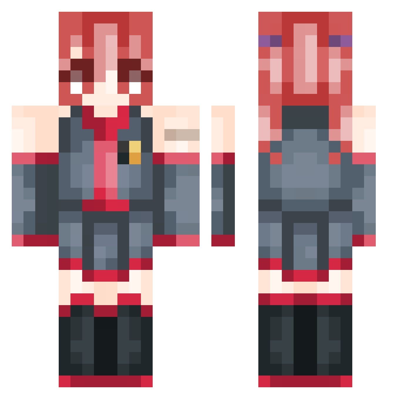 Ciartiel Minecraft skin, front and back view