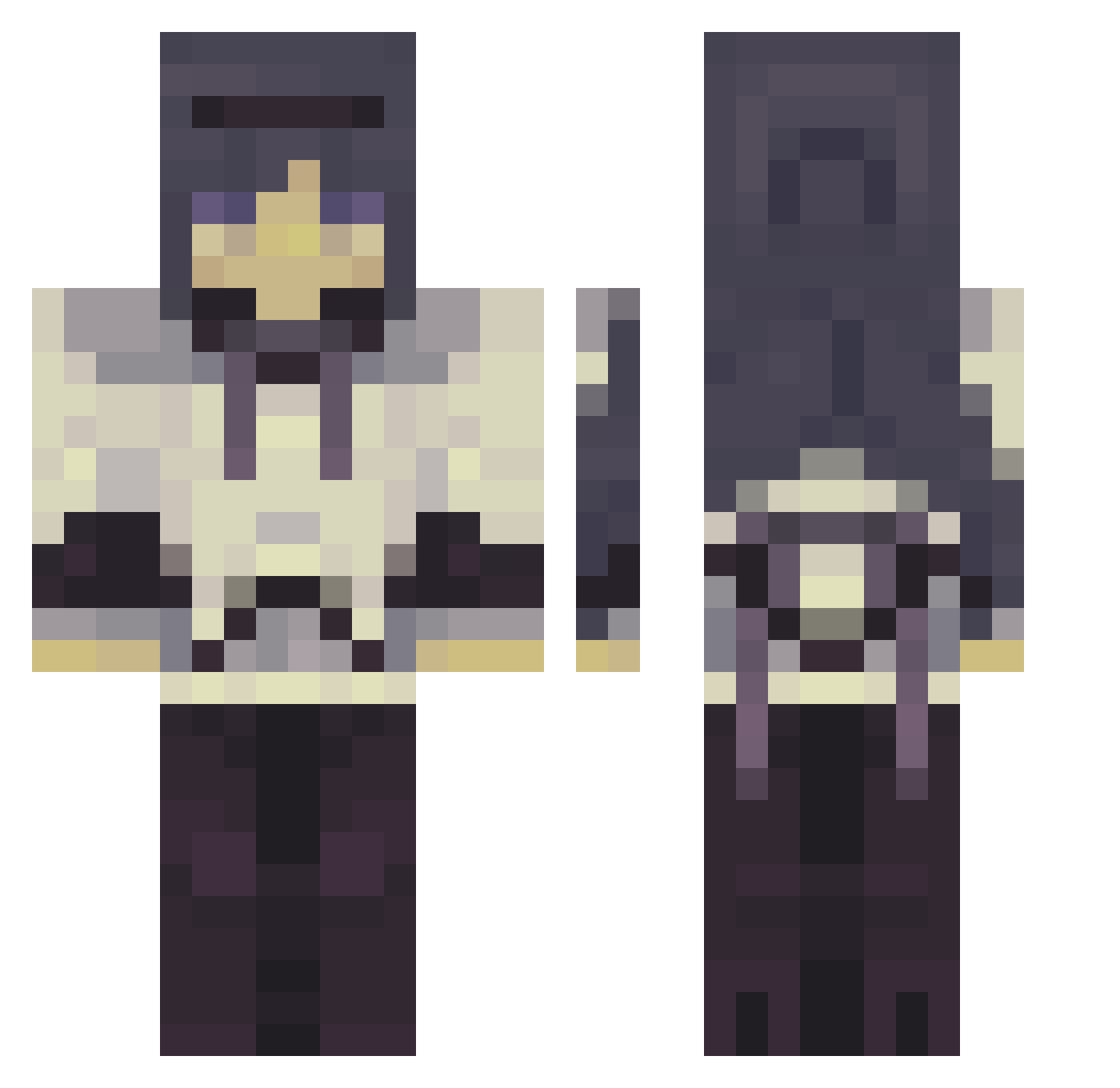 ravenyan_ Minecraft skin, front and back view