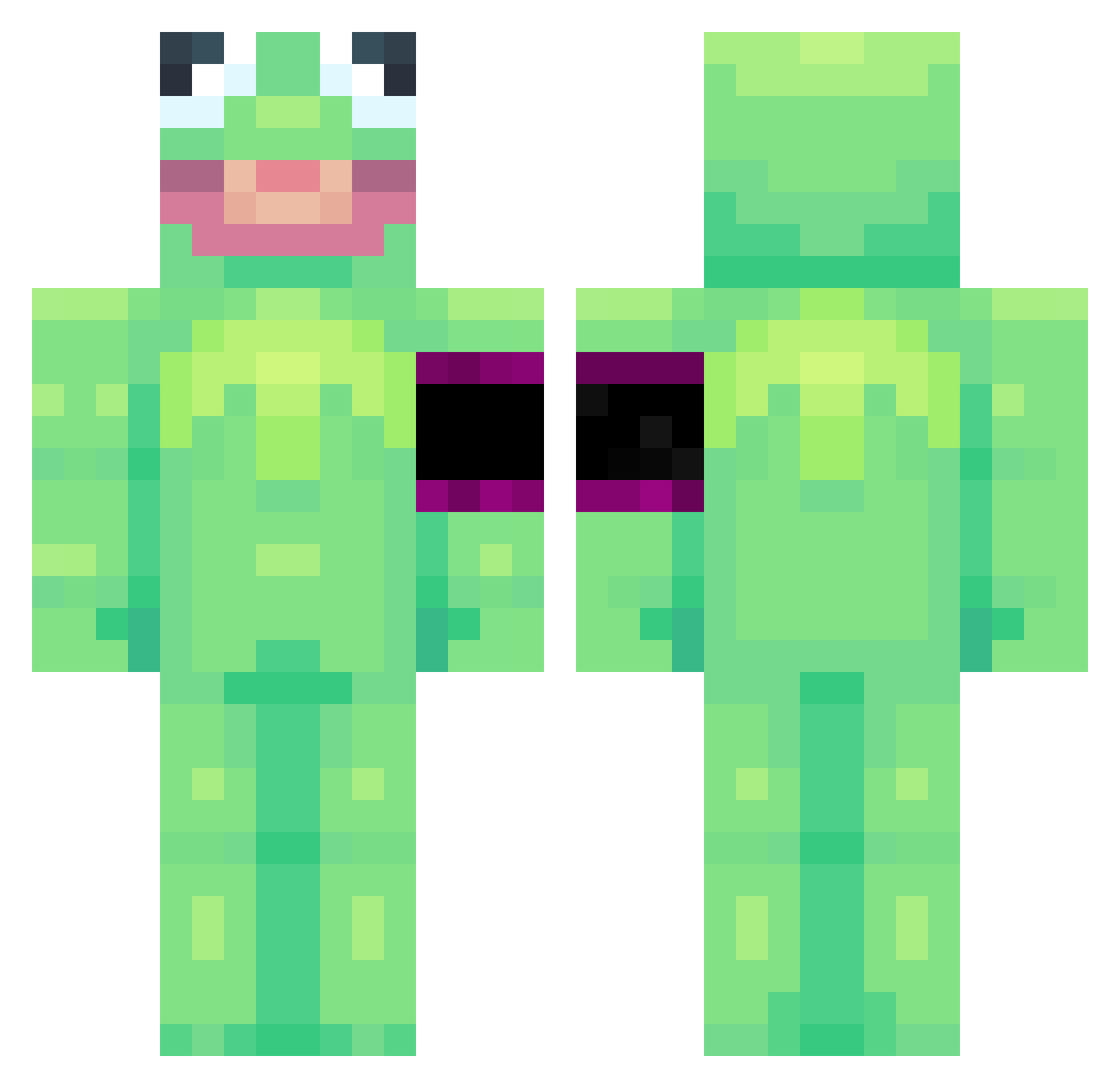 ShadowxSoul Minecraft skin, front and back view