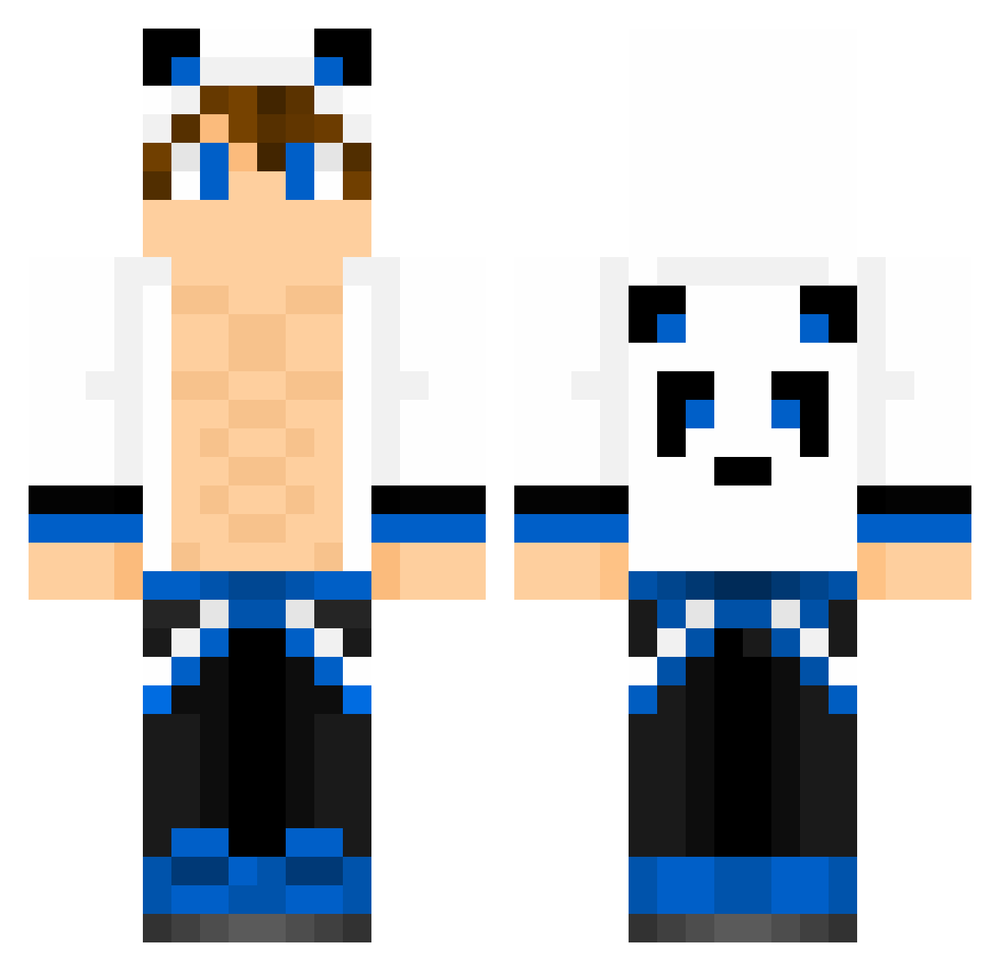 Arcaalis Minecraft skin, front and back view