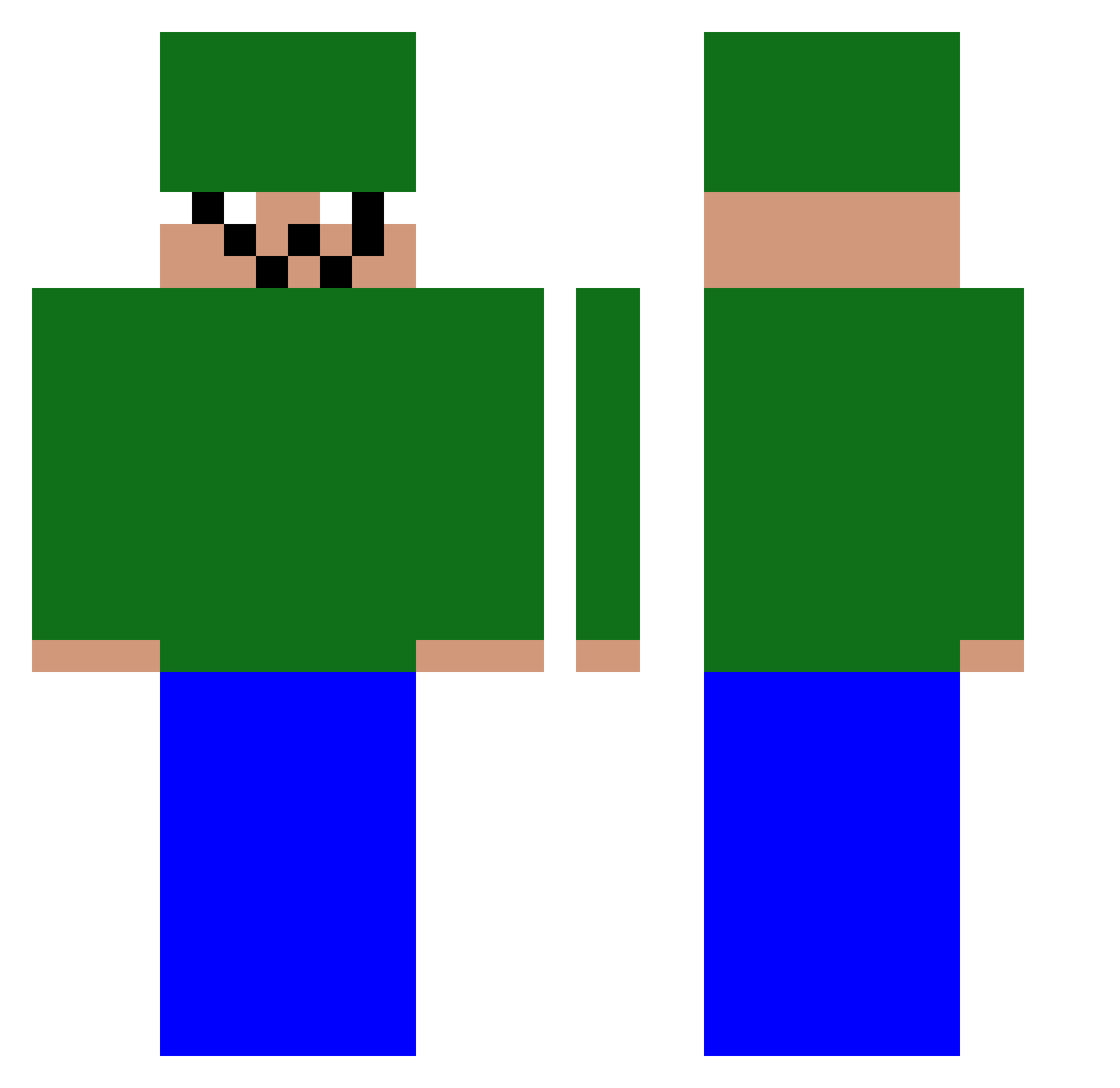 cms080821 Minecraft skin, front and back view