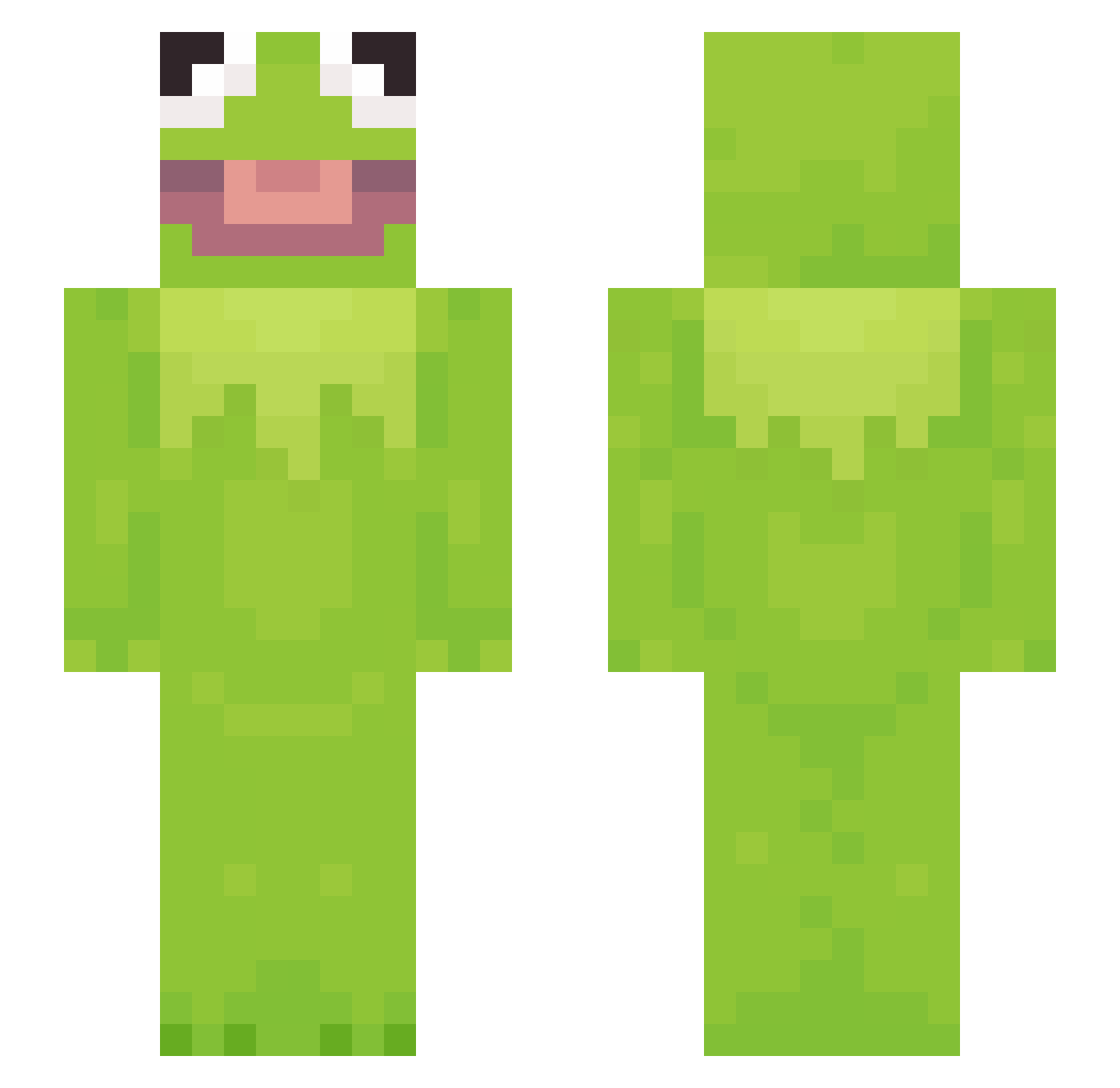 Doedge Minecraft skin, front and back view