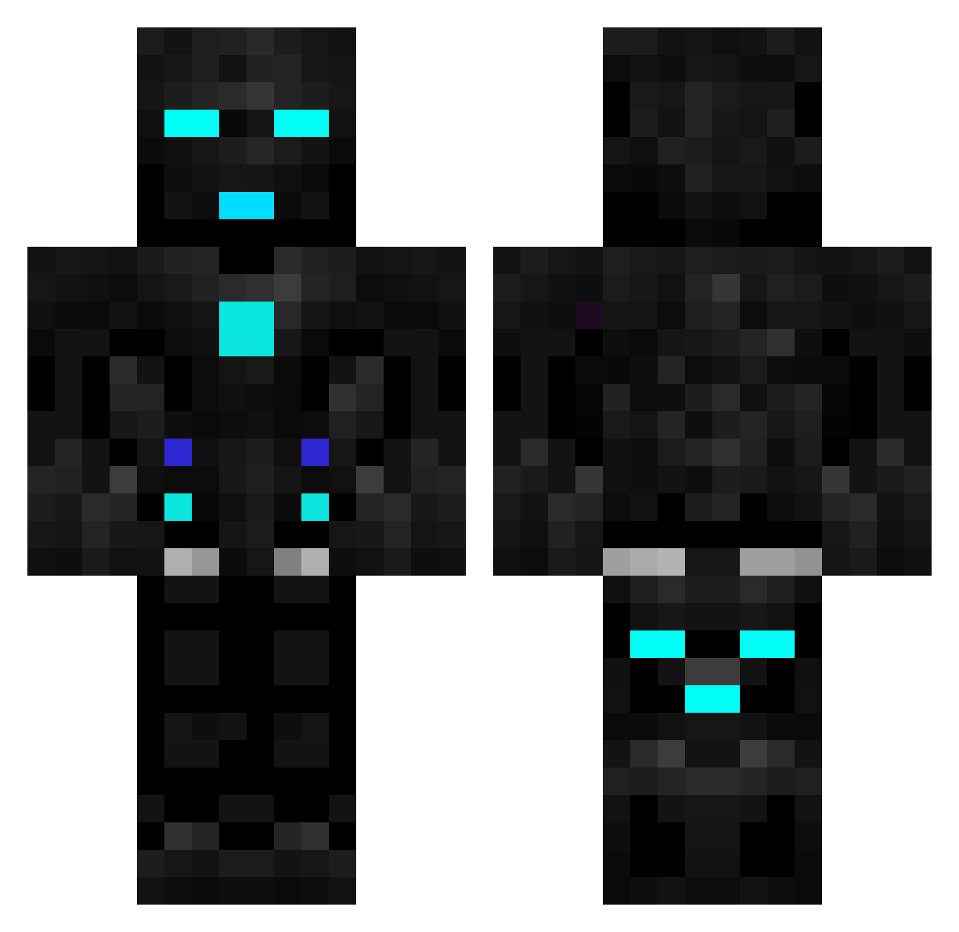 Bro_STEAM Minecraft skin, front and back view