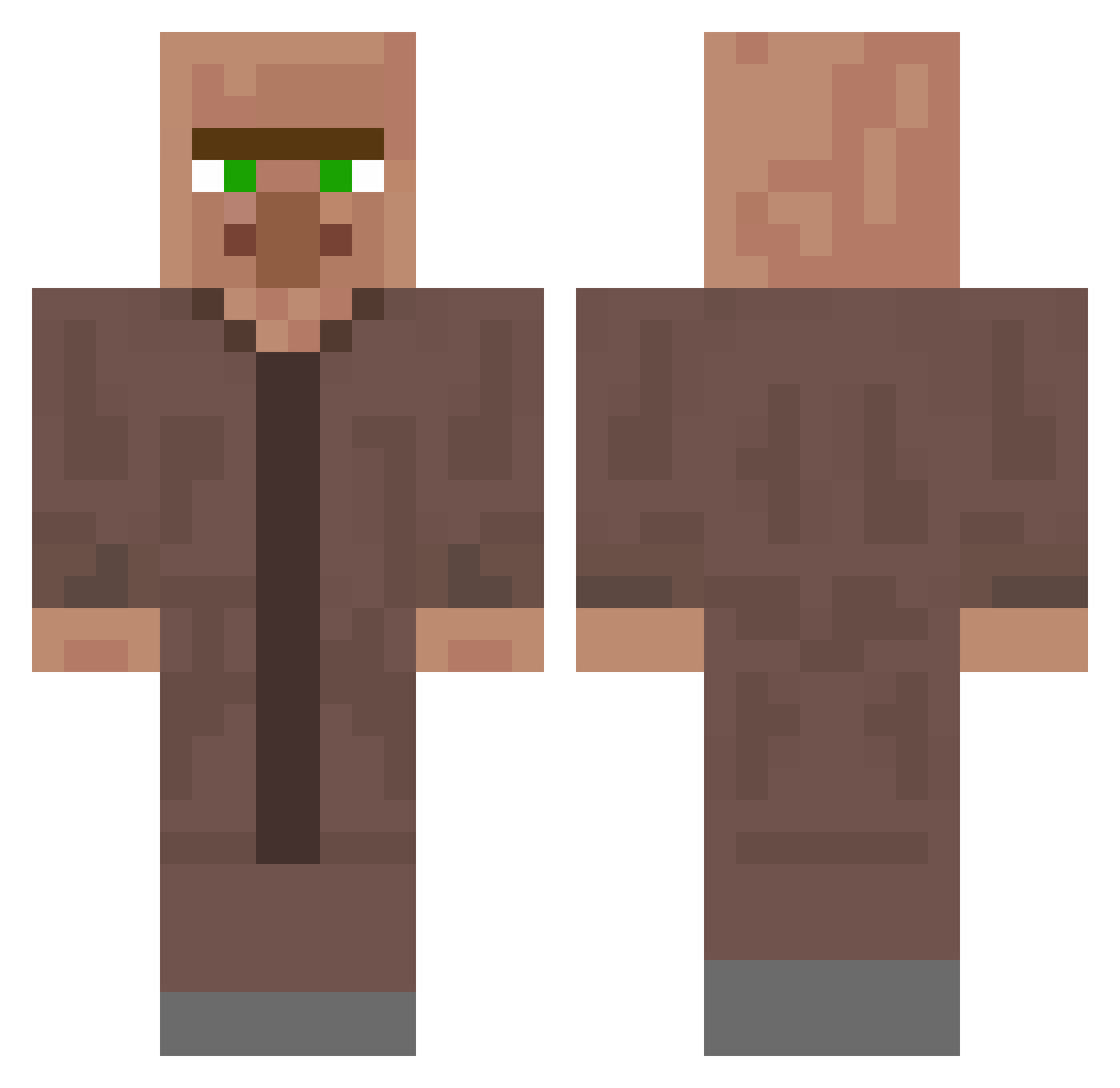 Djdaggle05 Minecraft skin, front and back view