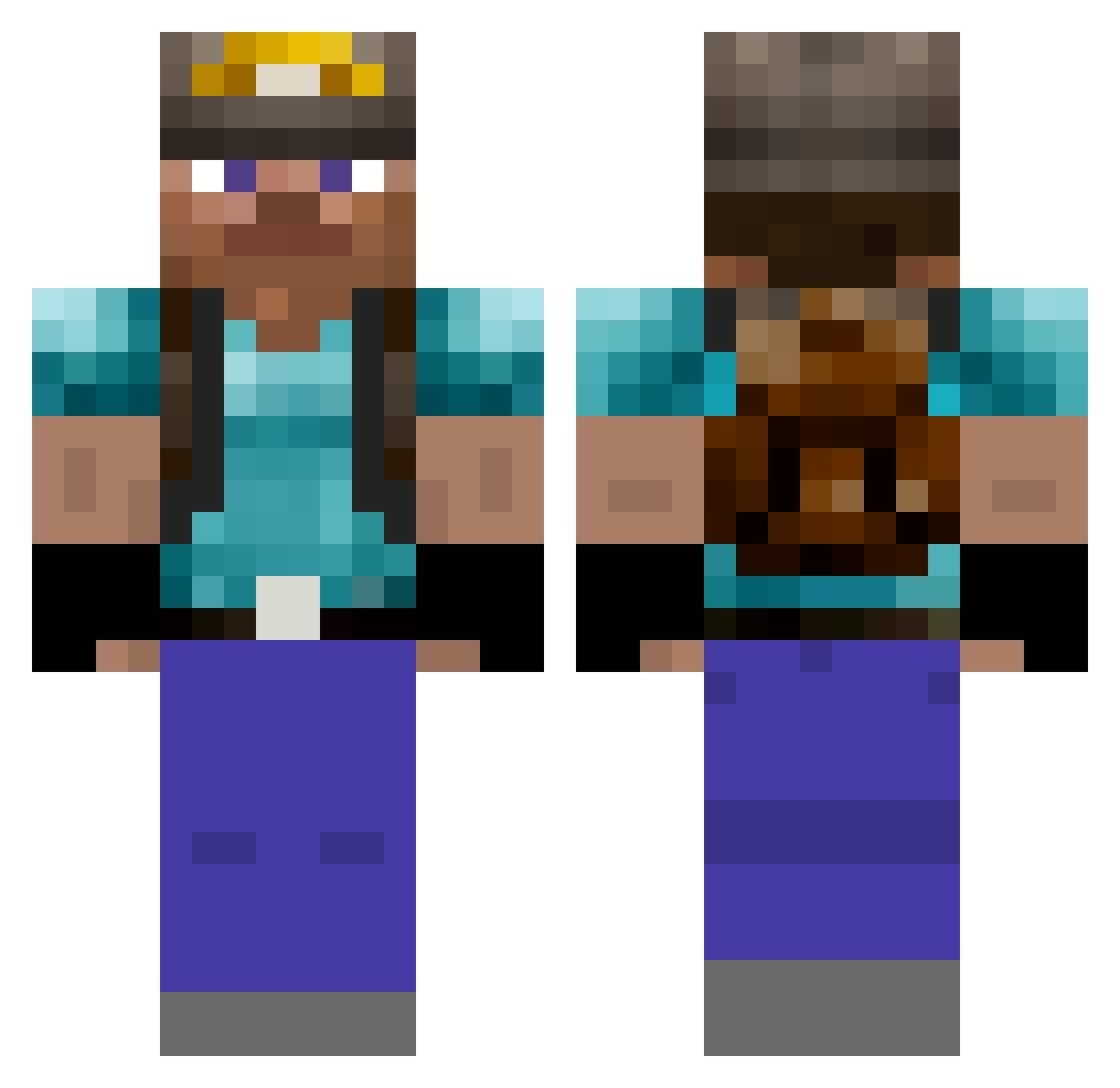 antcar6612 Minecraft skin, front and back view