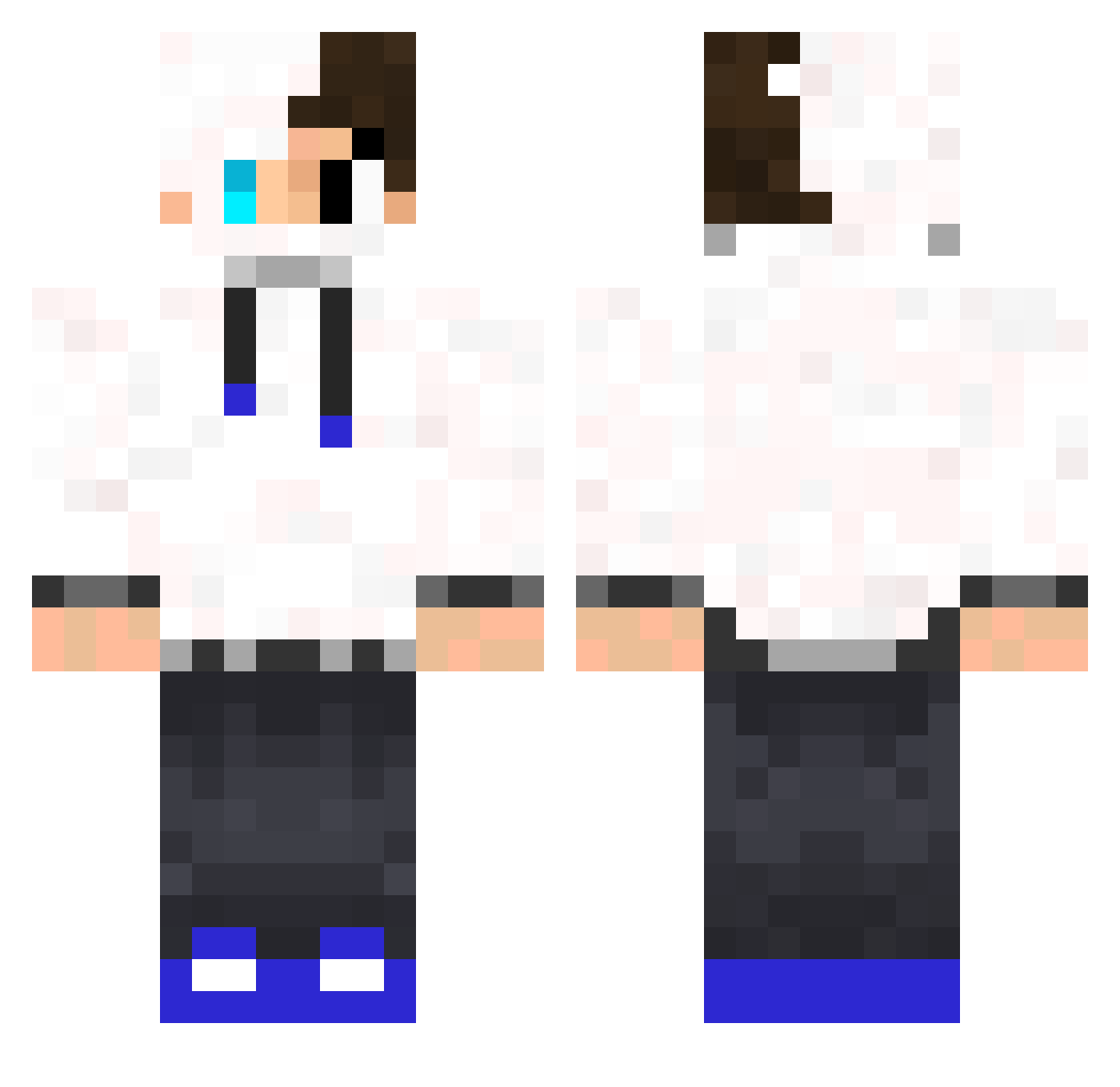 tomattis Minecraft skin, front and back view