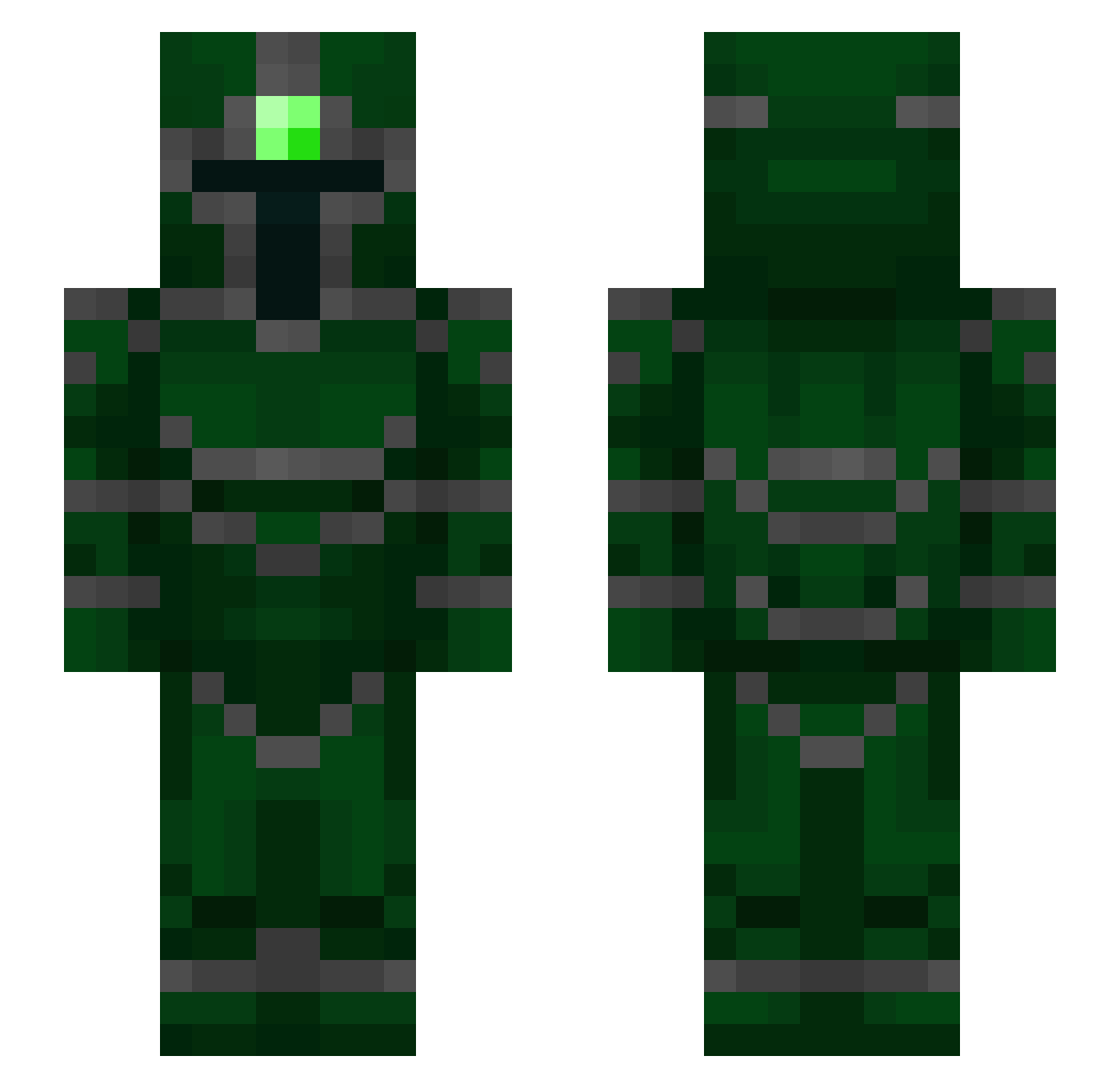 SkyBlanket Minecraft skin, front and back view