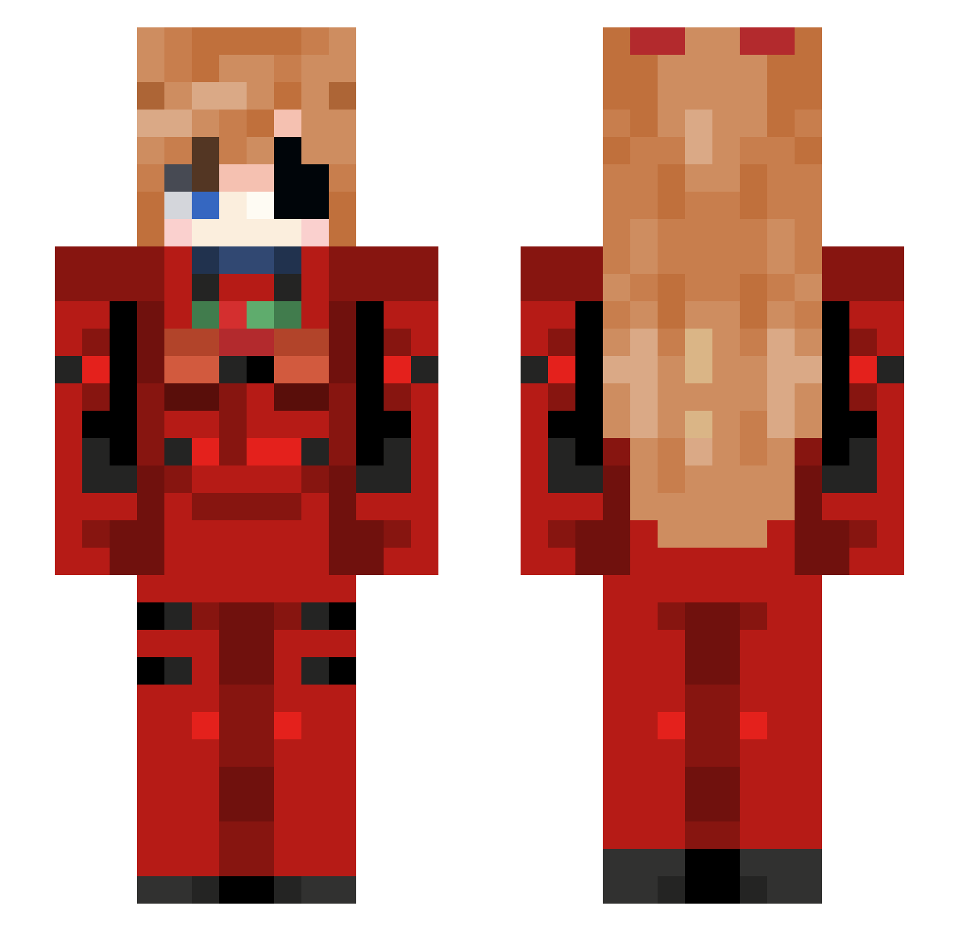 illyu Minecraft skin, front and back view