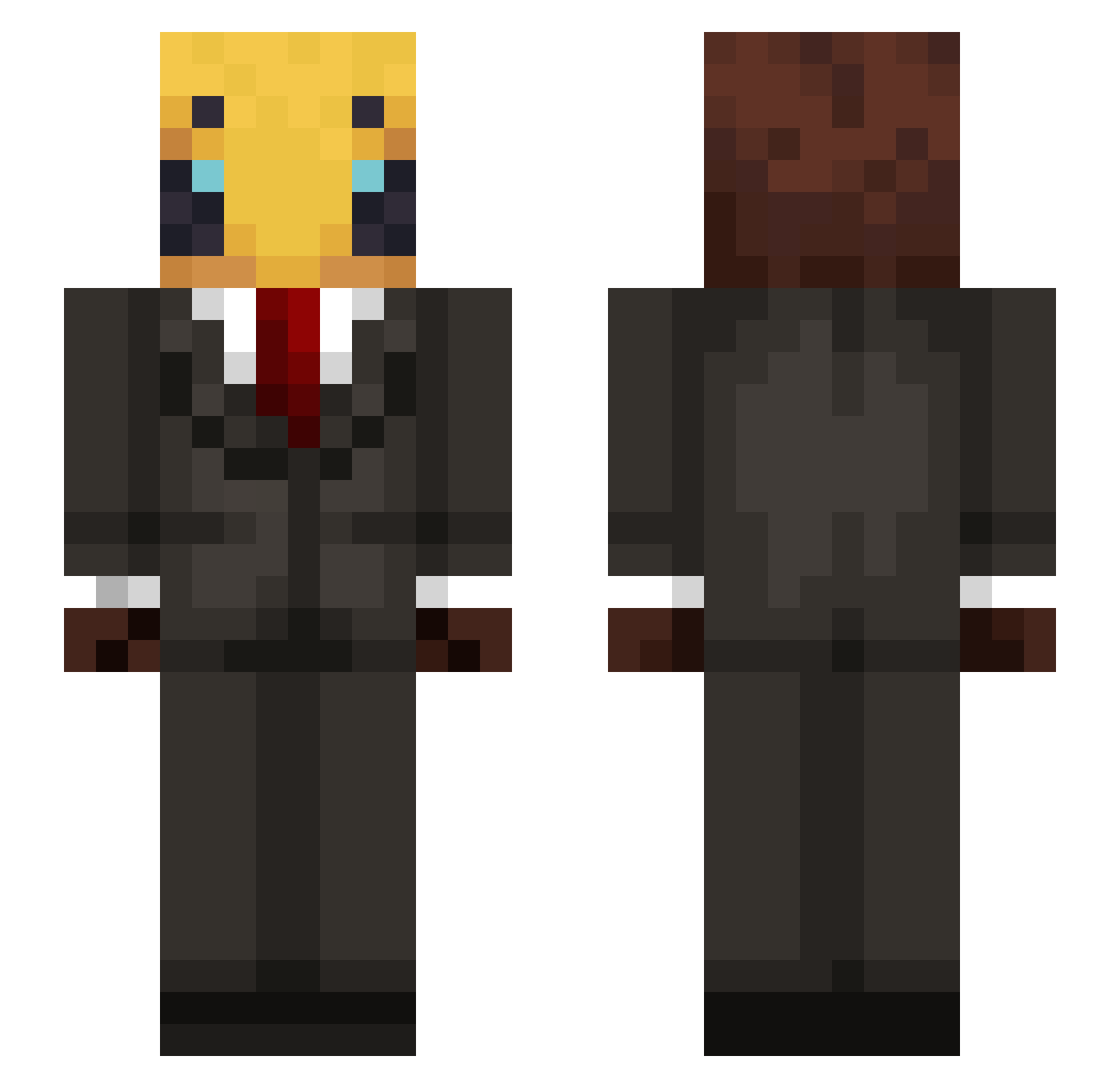 Syruping Minecraft skin, front and back view