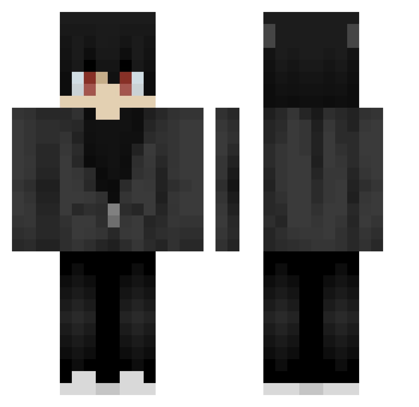 Shino_MTH Minecraft skin, front and back view