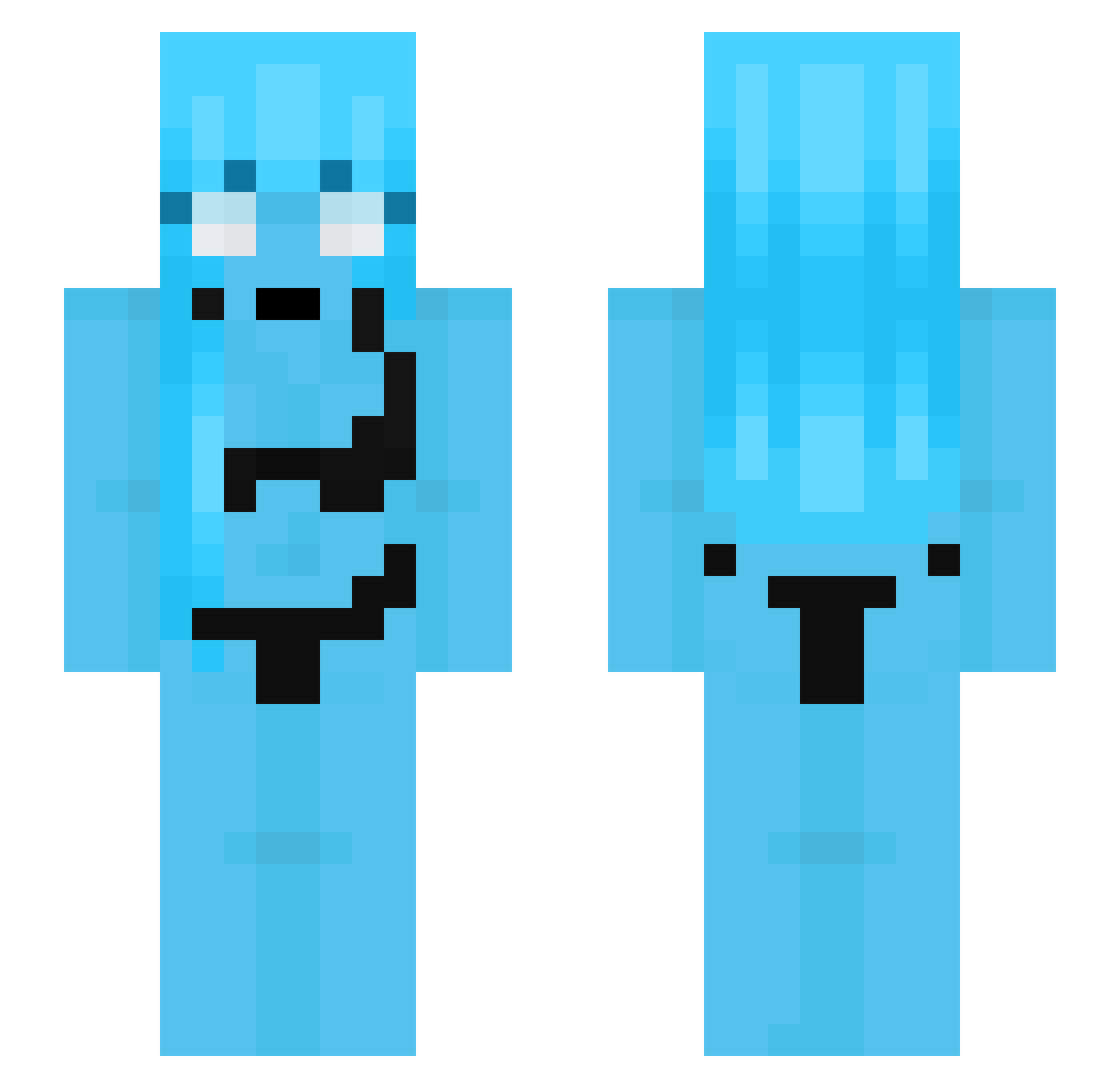 _Nezerit_fox Minecraft skin, front and back view