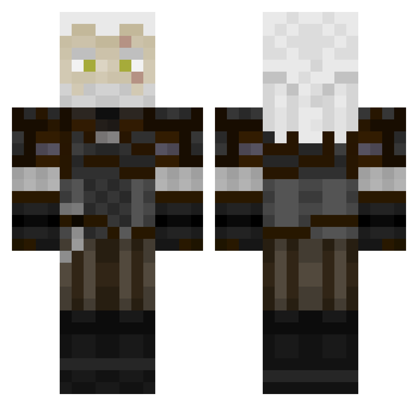 CesurSirik Minecraft skin, front and back view