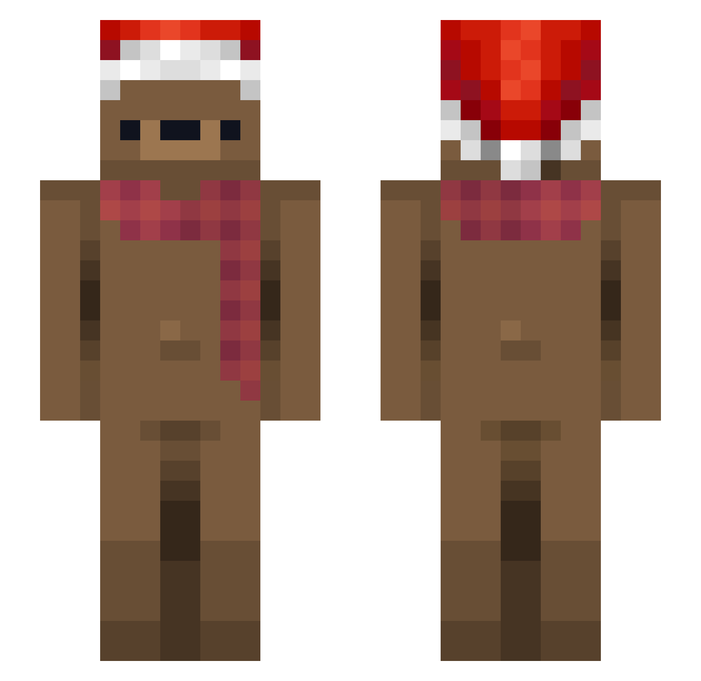 jickong Minecraft skin, front and back view