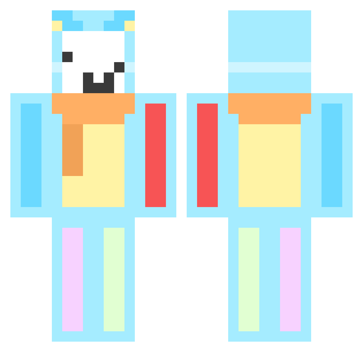 Xiao_duuuu Minecraft skin, front and back view