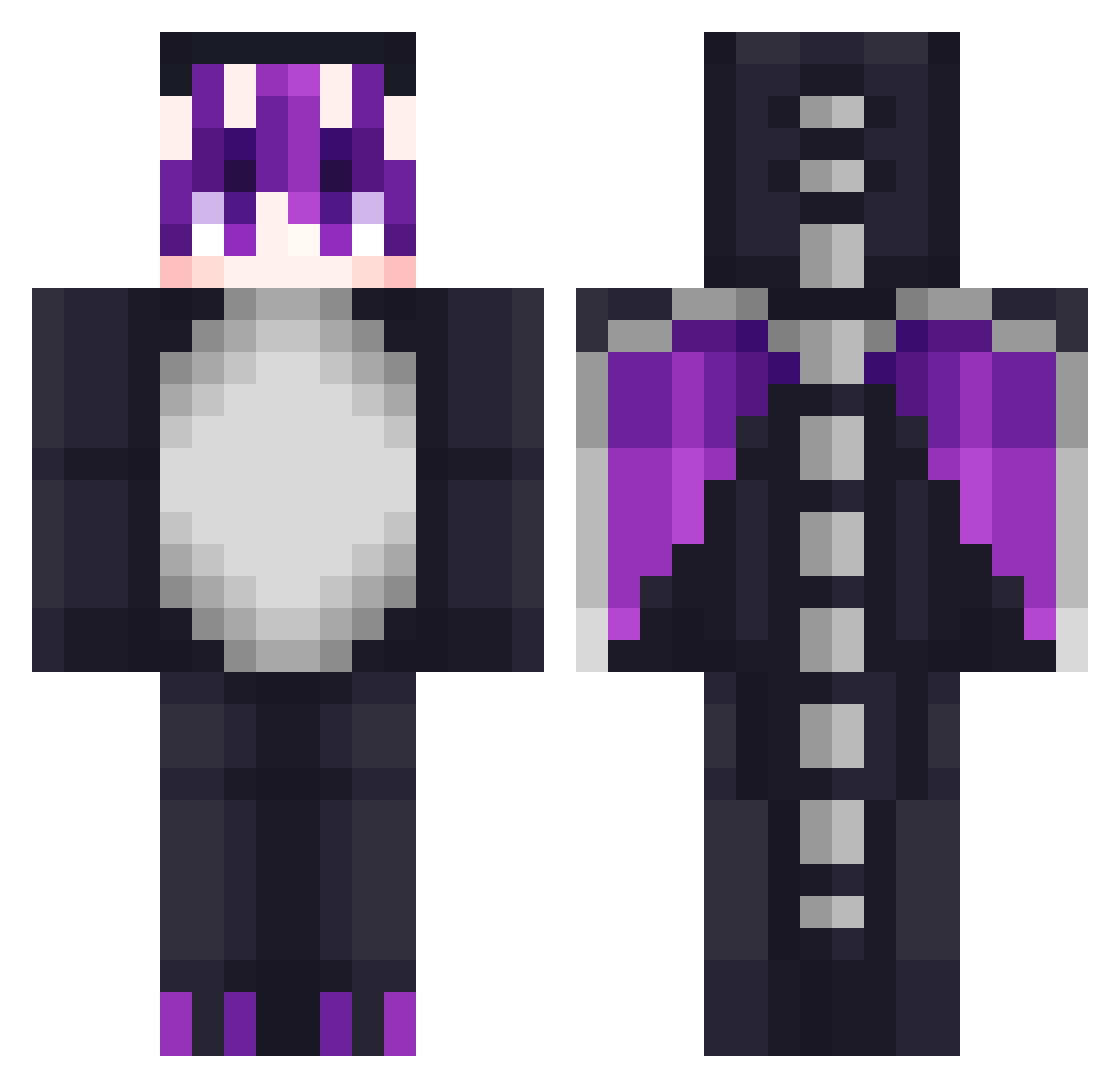 Dragonik_YT Minecraft skin, front and back view