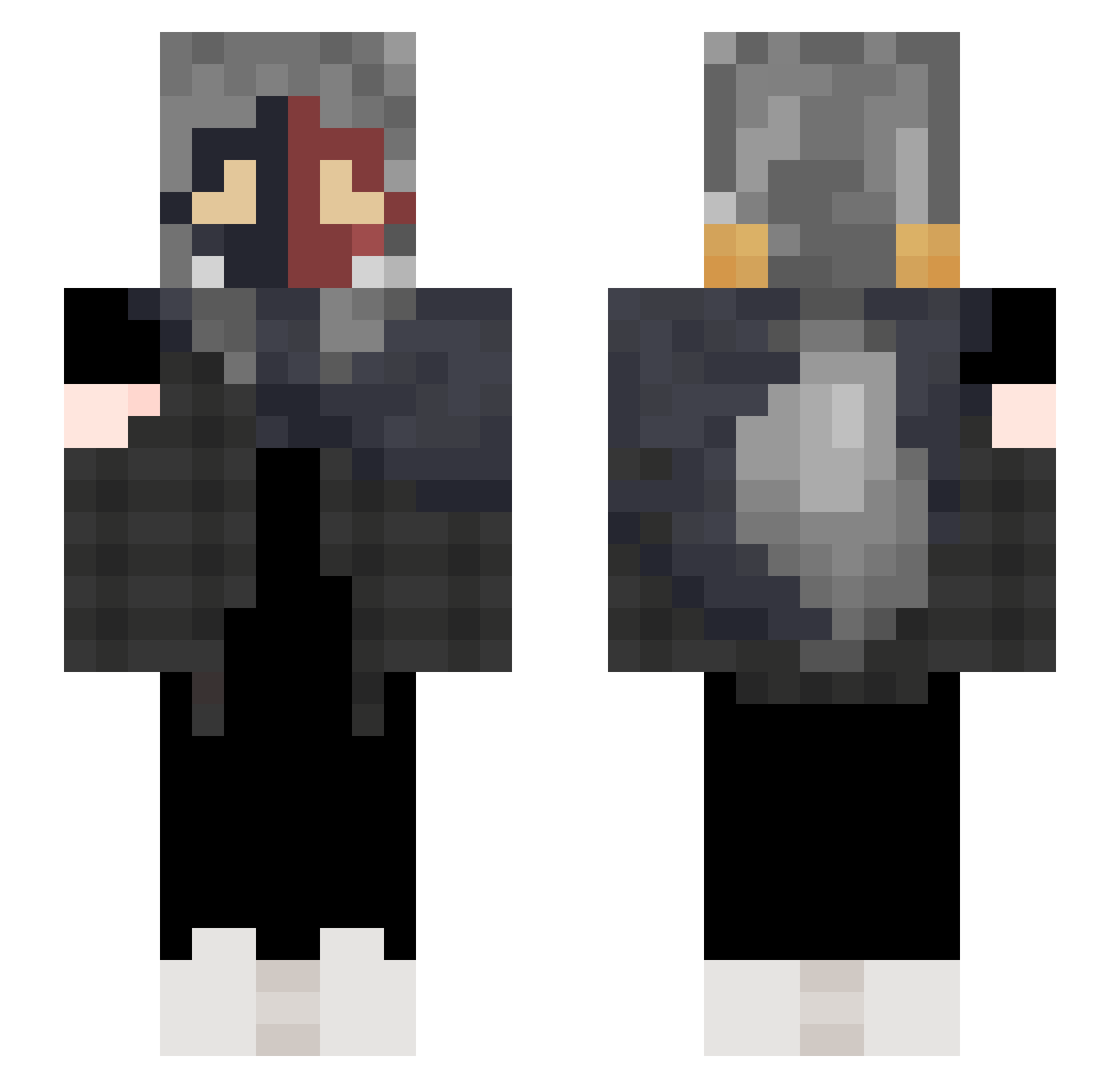 Qwalet_ Minecraft skin, front and back view