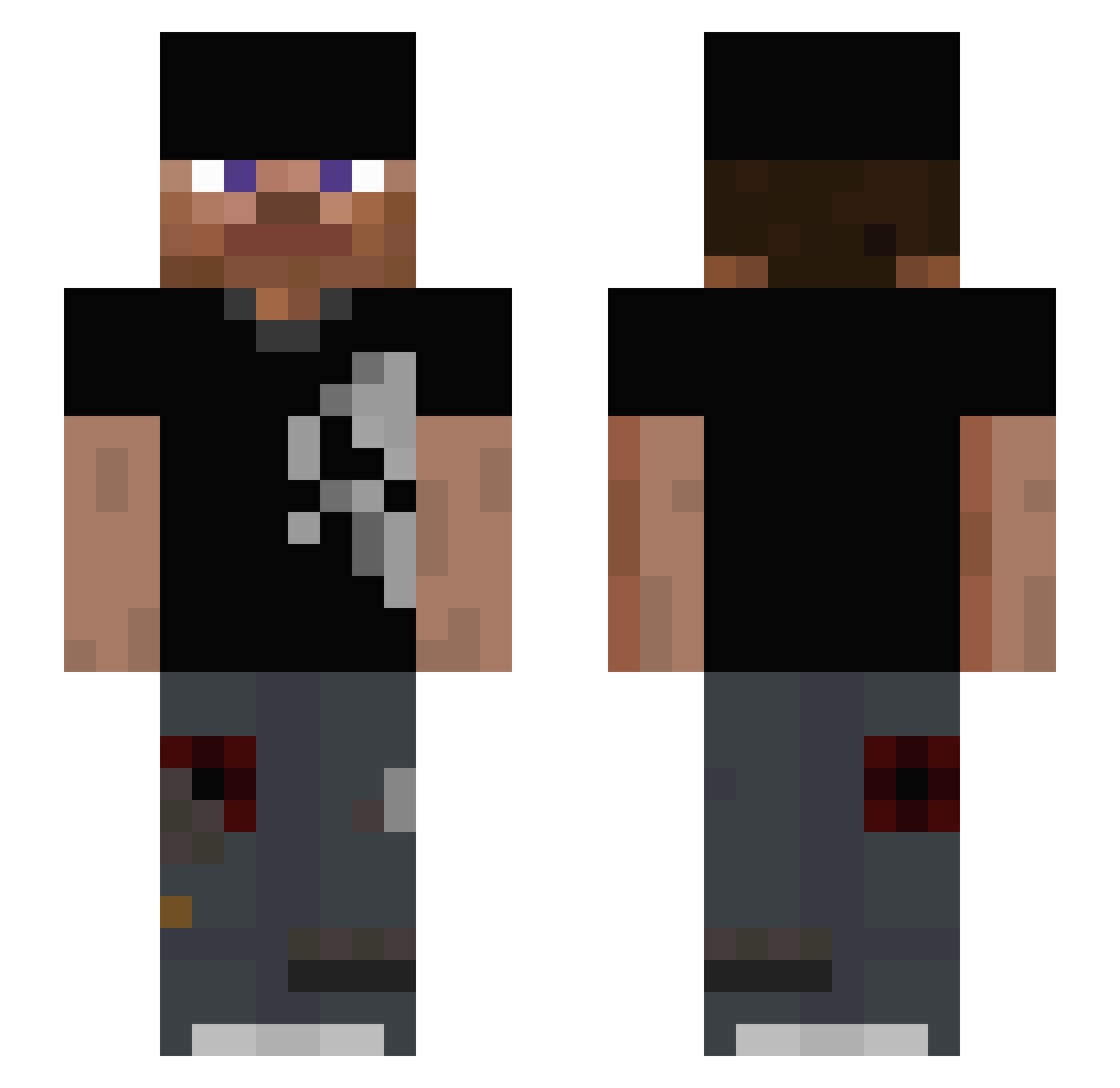 Profisonneeee Minecraft skin, front and back view