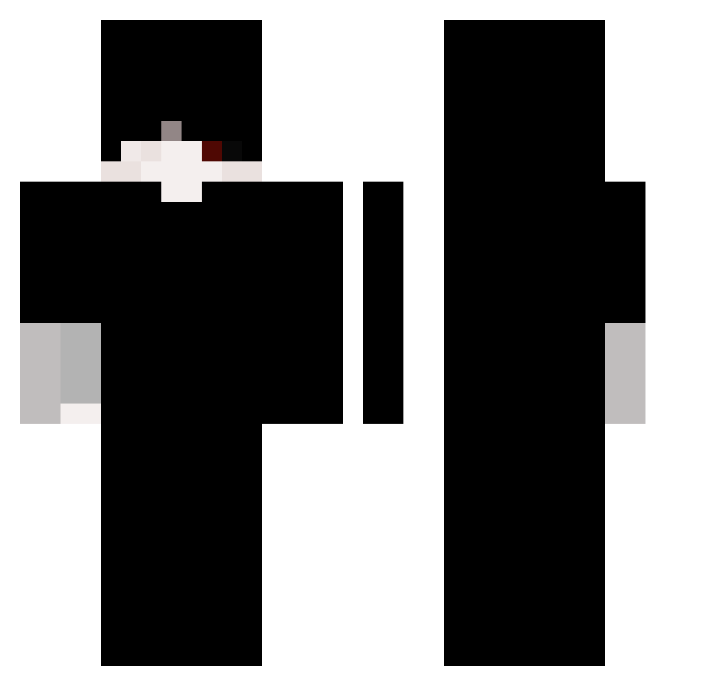 Pricykazuma321 Minecraft skin, front and back view