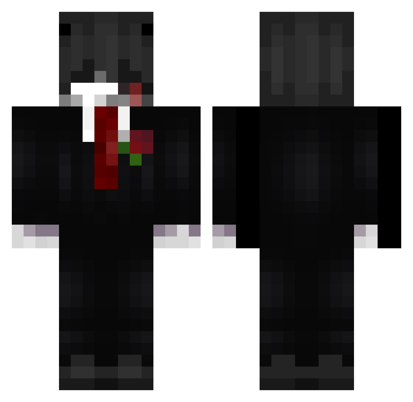 plop1o Minecraft skin, front and back view