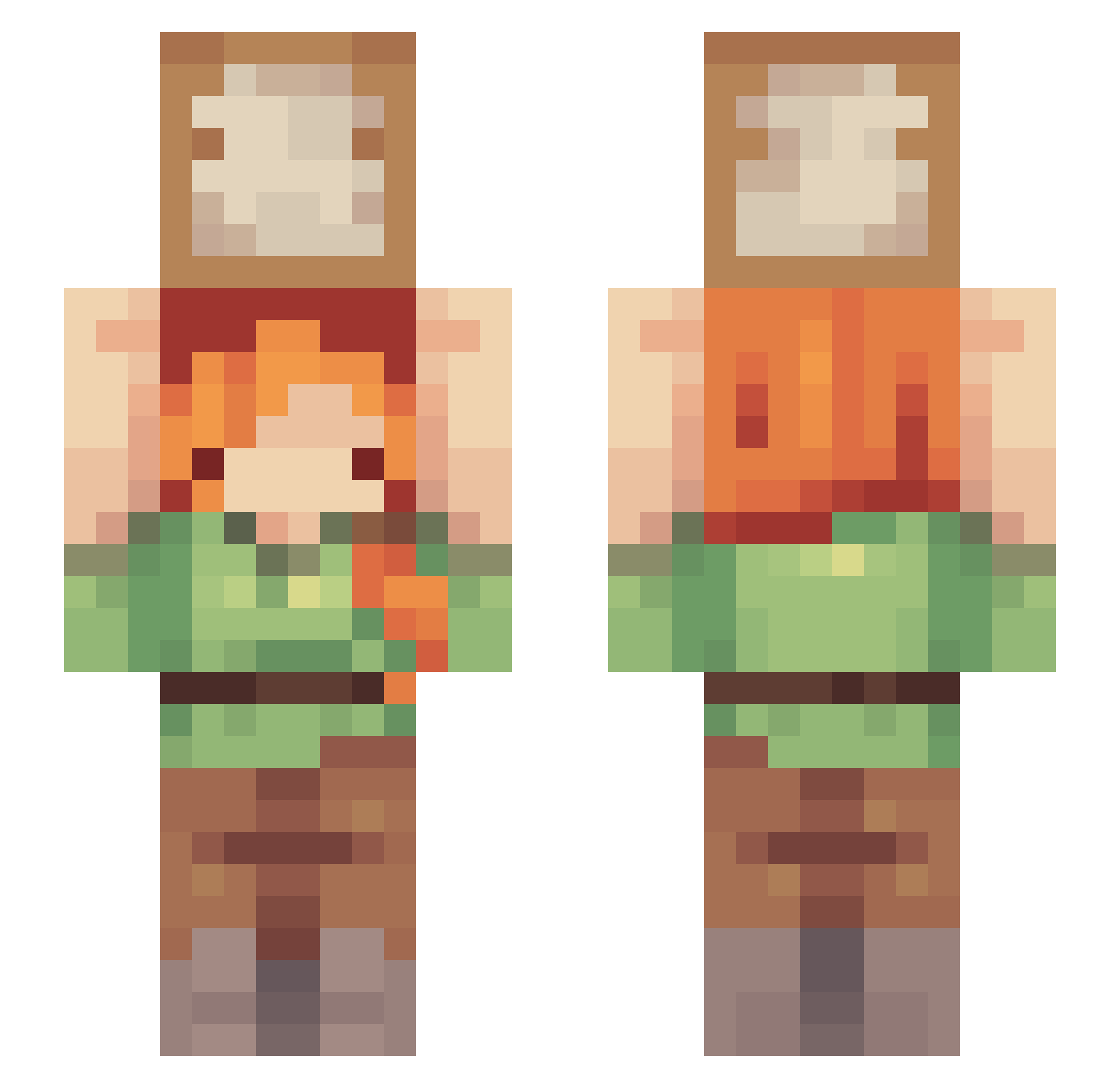 Twig006 Minecraft skin, front and back view