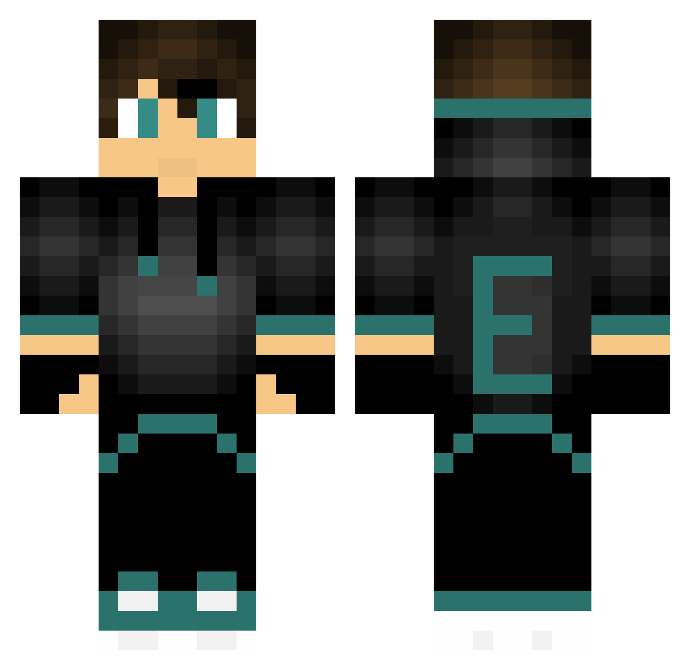 Tropik_Q Minecraft skin, front and back view