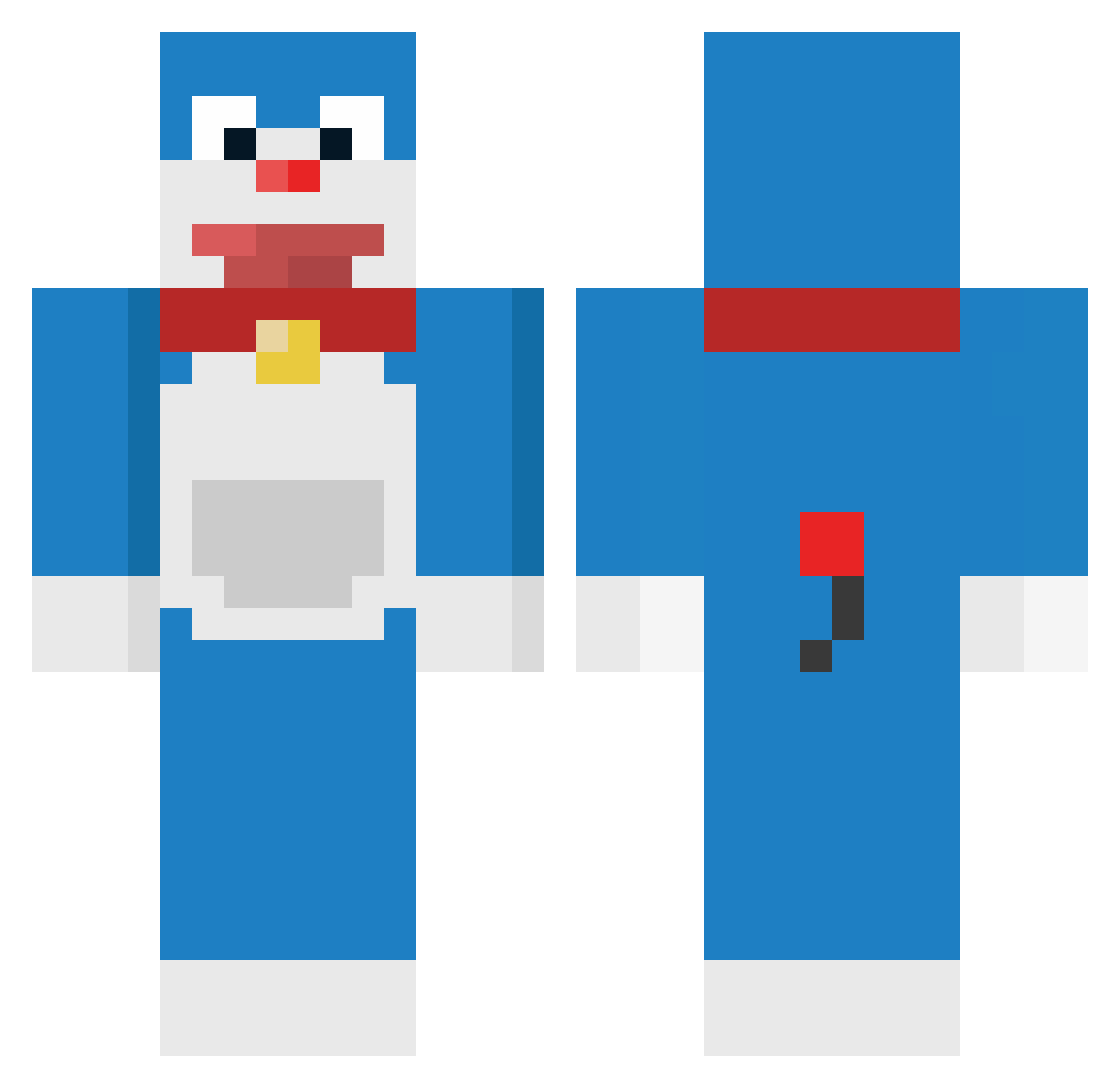 monest9 Minecraft skin, front and back view