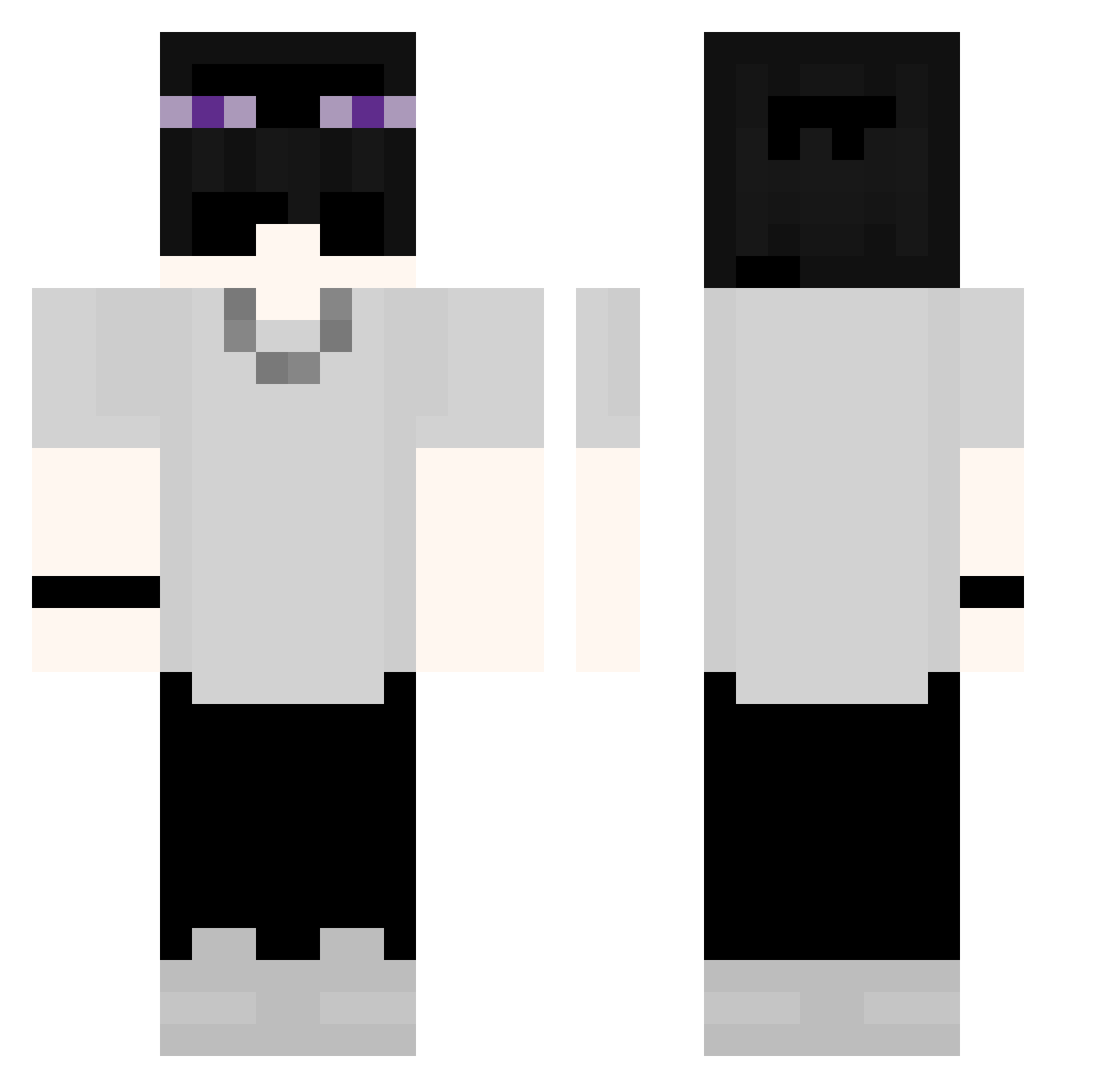 ItsErxk Minecraft skin, front and back view
