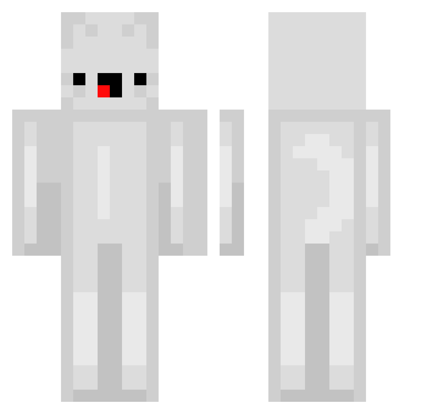 dzentelment Minecraft skin, front and back view