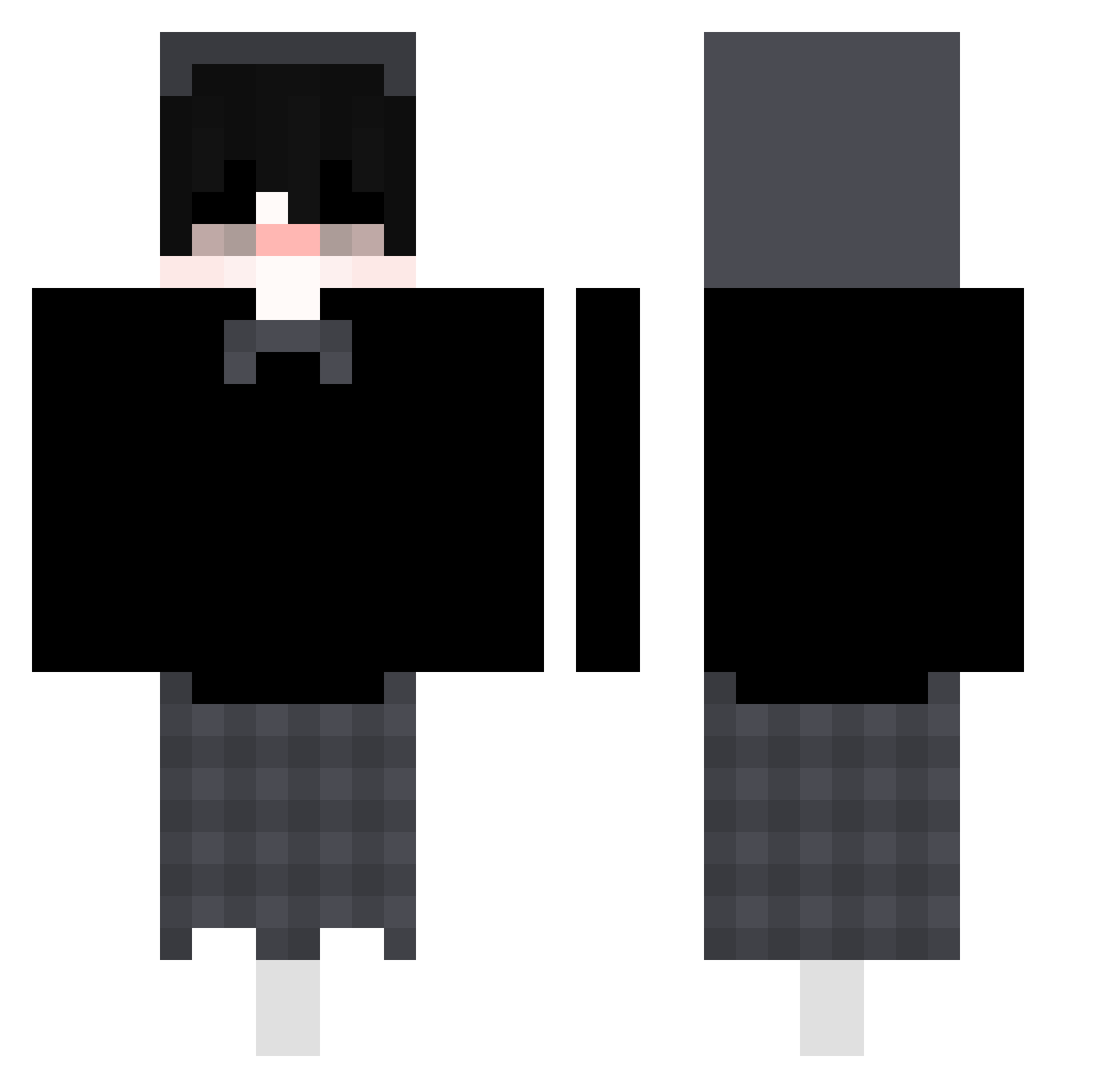 TheRealSanza Minecraft skin, front and back view