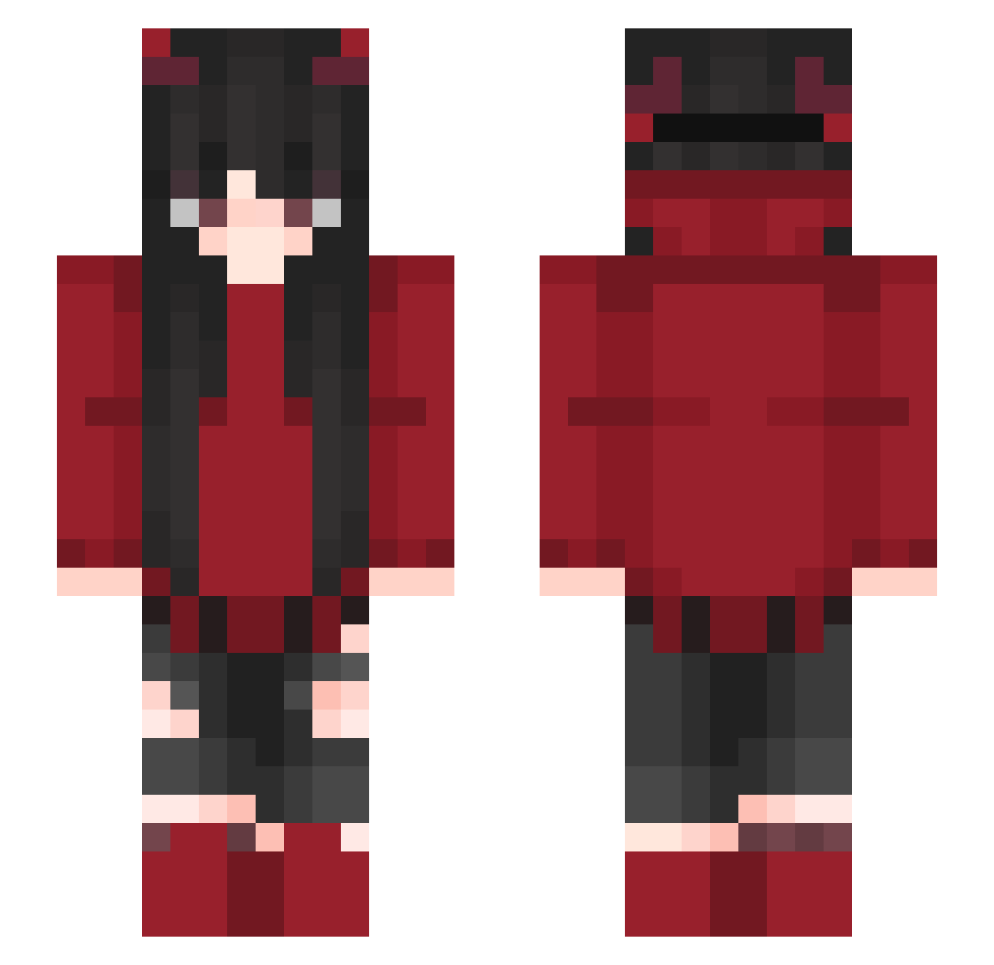 uSkell_ Minecraft skin, front and back view
