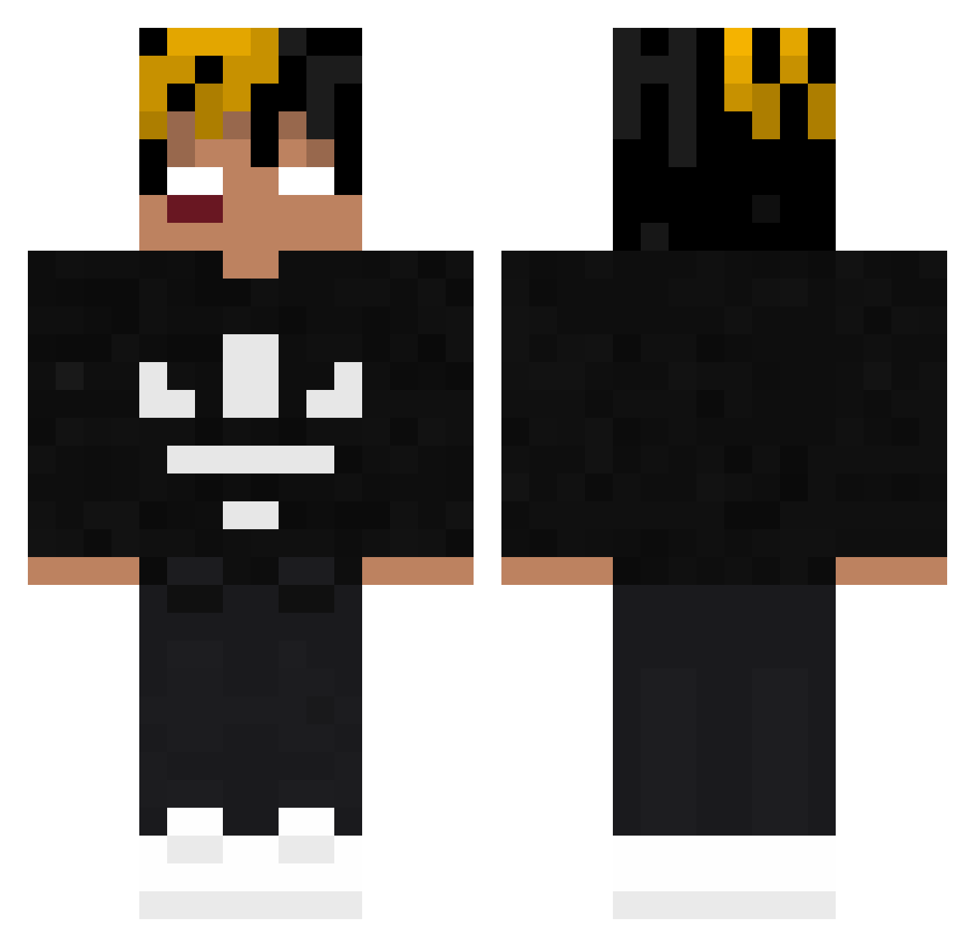 LilPumpMeDaddy Minecraft skin, front and back view