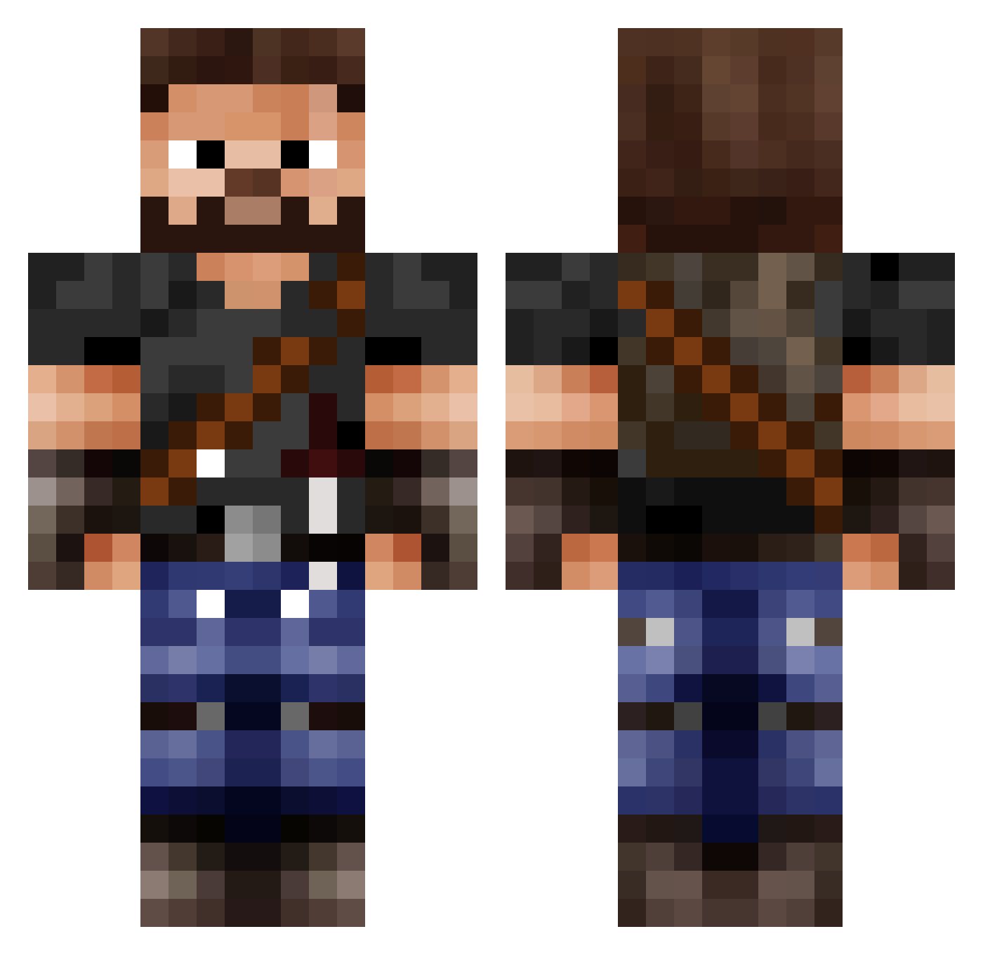 Dionesgames7 Minecraft skin, front and back view