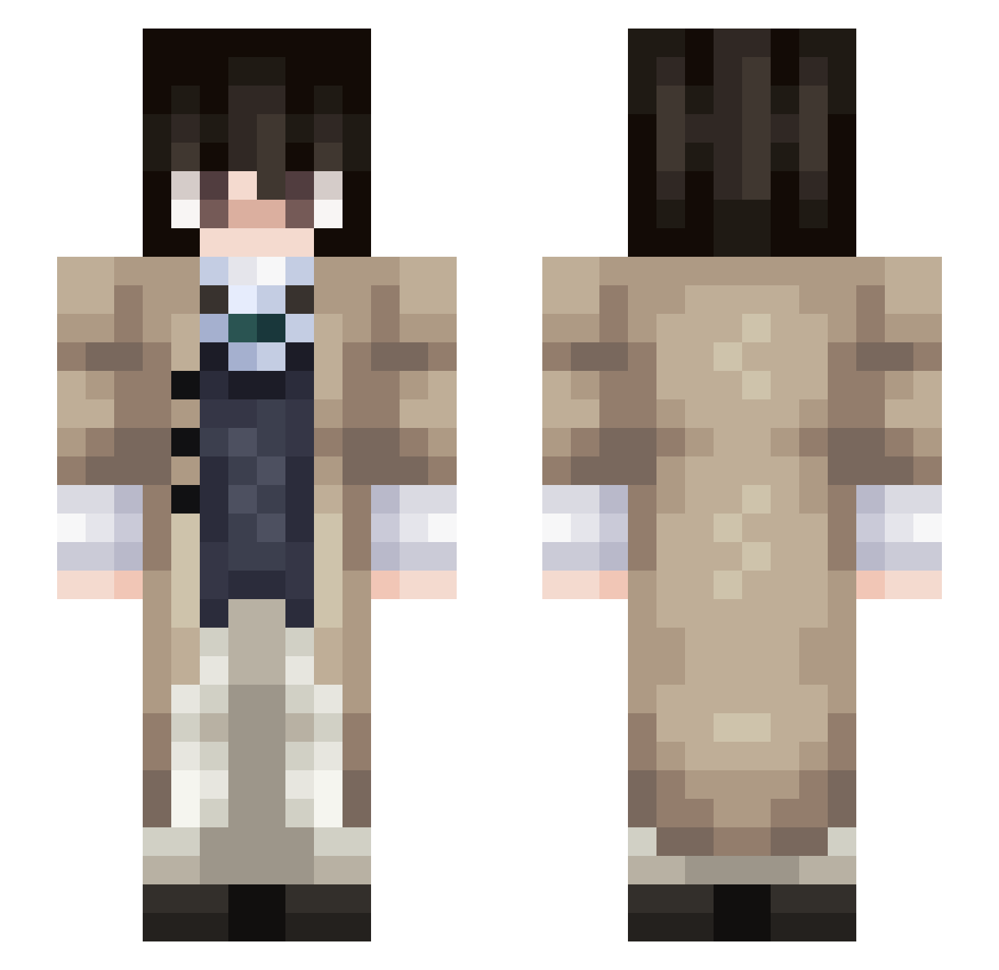 lunaaar_ Minecraft skin, front and back view