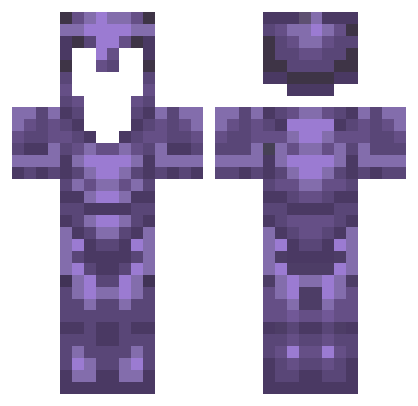 Zer0_0_0 Minecraft skin, front and back view