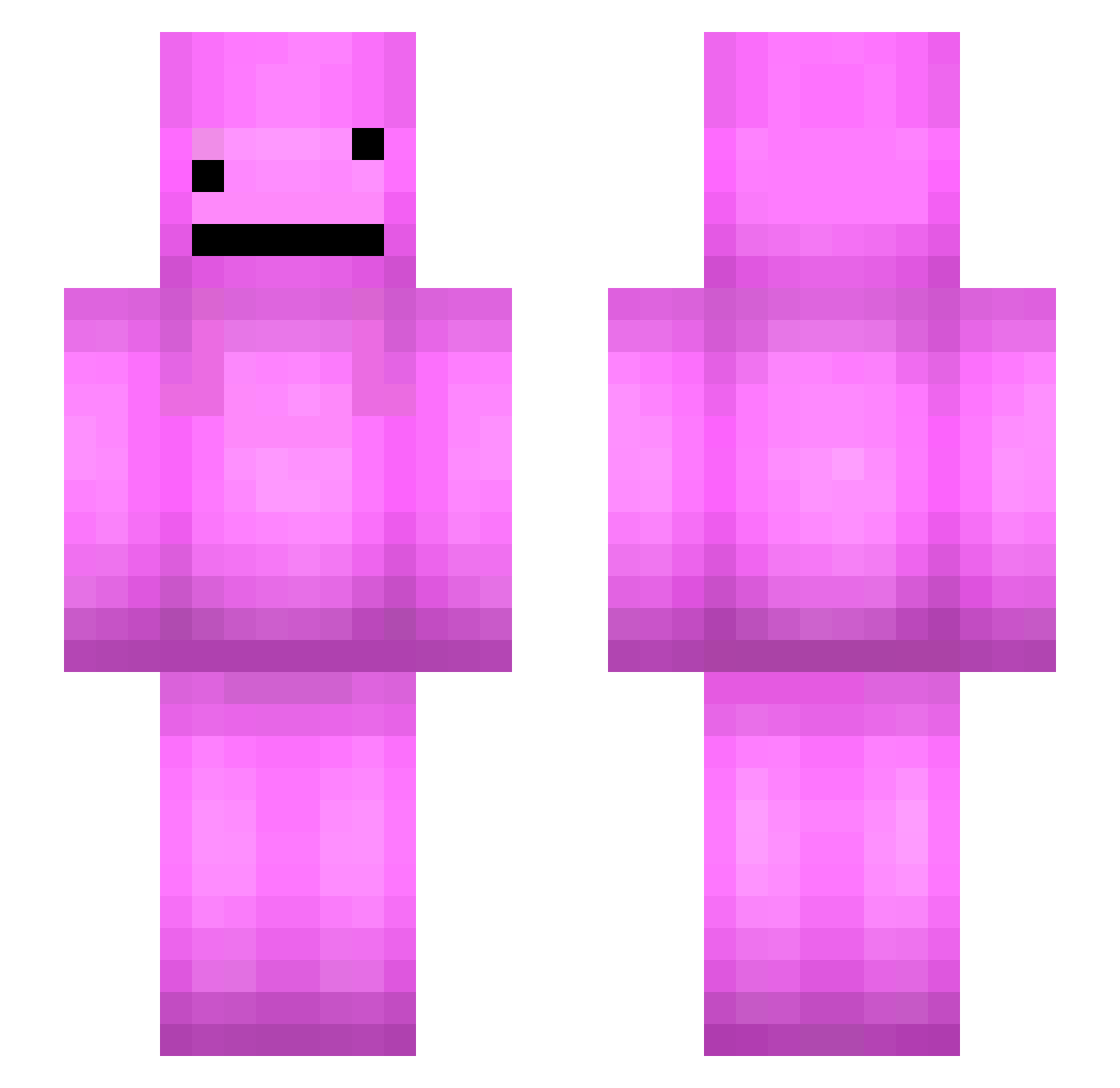 XLR8Blurr Minecraft skin, front and back view