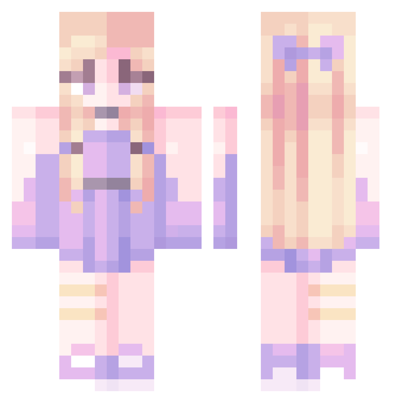 GooDOOM Minecraft skin, front and back view