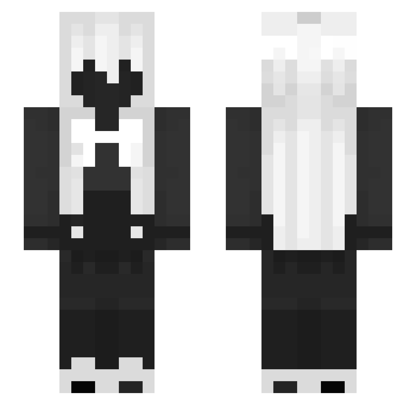 sard Minecraft skin, front and back view