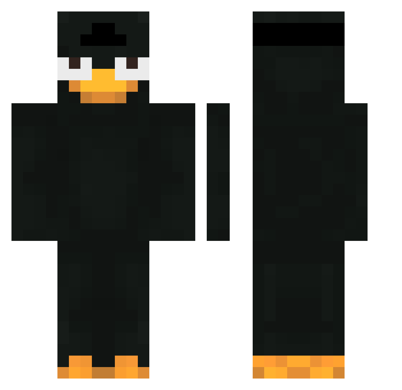 RightToDream Minecraft skin, front and back view