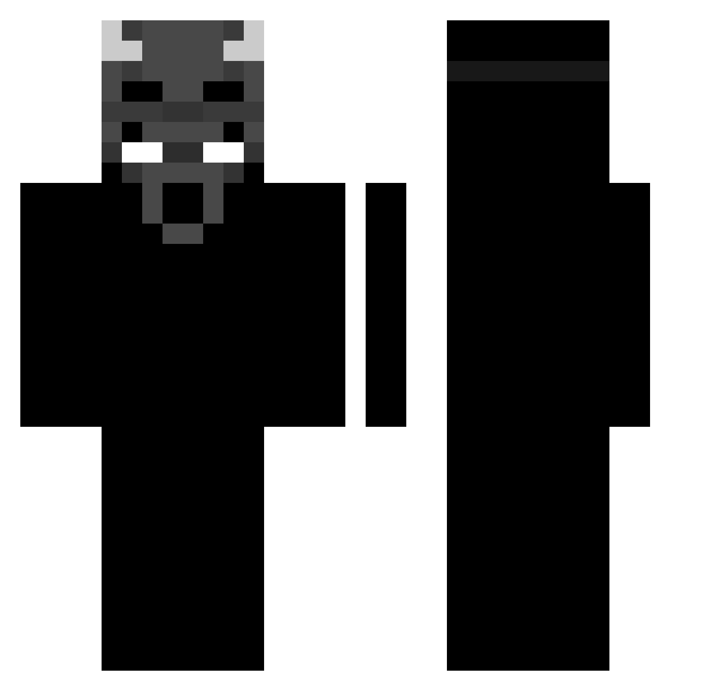 Yurigami Minecraft skin, front and back view